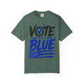 Vote Blue Tee — Garment-Dyed Vintage Style