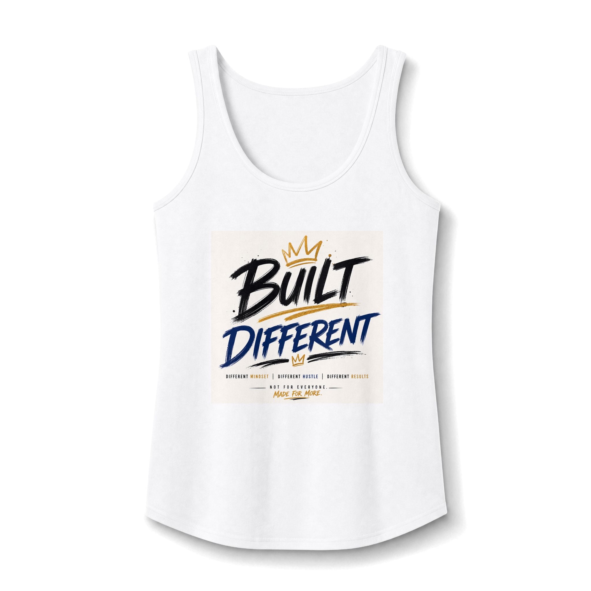 Wear Your Moment Women's Motivational Tank Top – Built Different, 100% Cotton, Sizes S–4XL