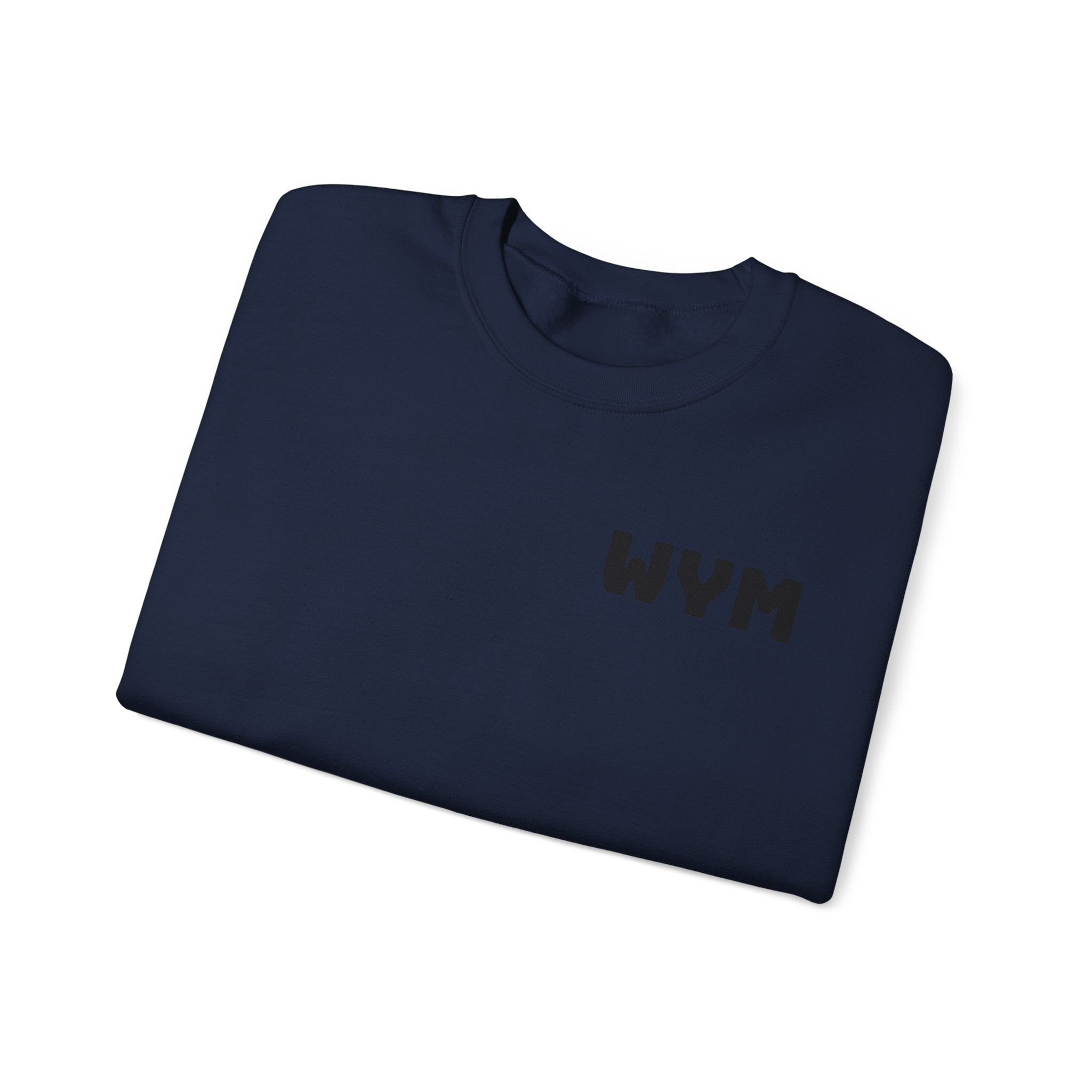 WYM Minimalist Crewneck Sweatshirt — White Casual Pullover