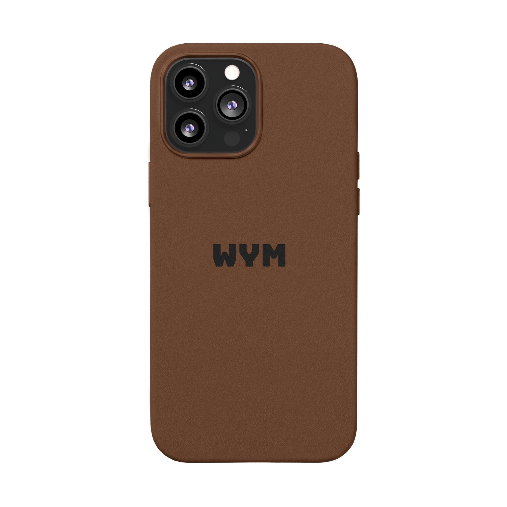 Engraved PU Leather Phone Case – Custom Monogrammed Black Cover