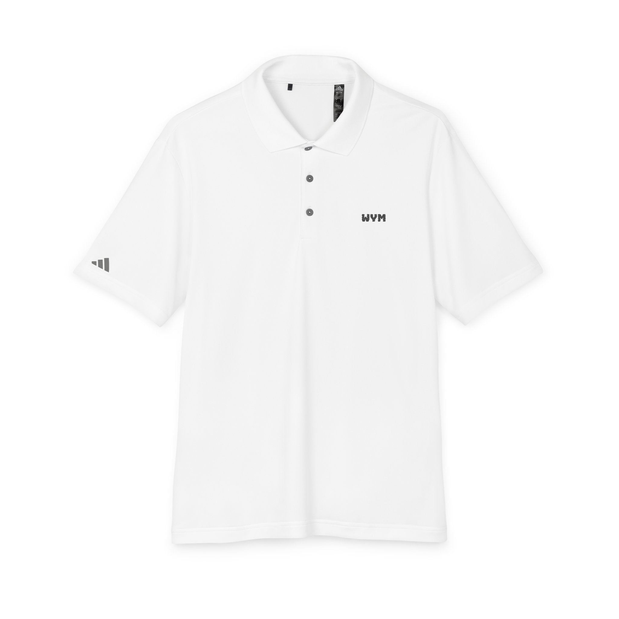 WVM Minimalist Performance Polo — White Athletic Golf Shirt