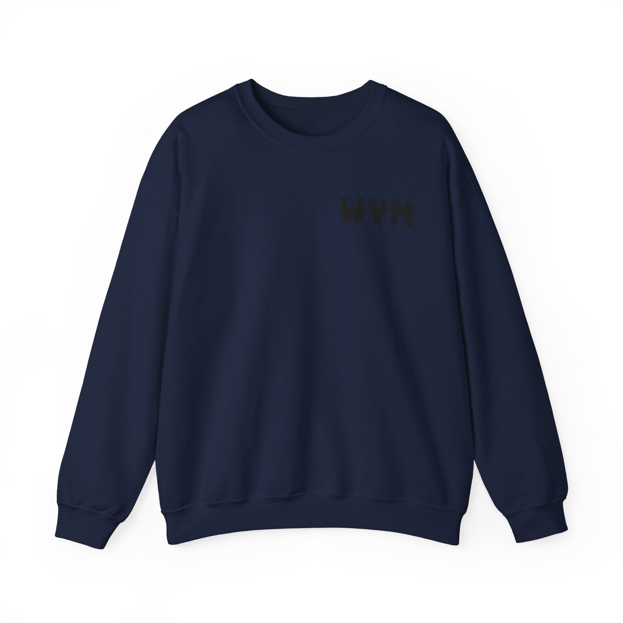WYM Minimalist Crewneck Sweatshirt — White Casual Pullover
