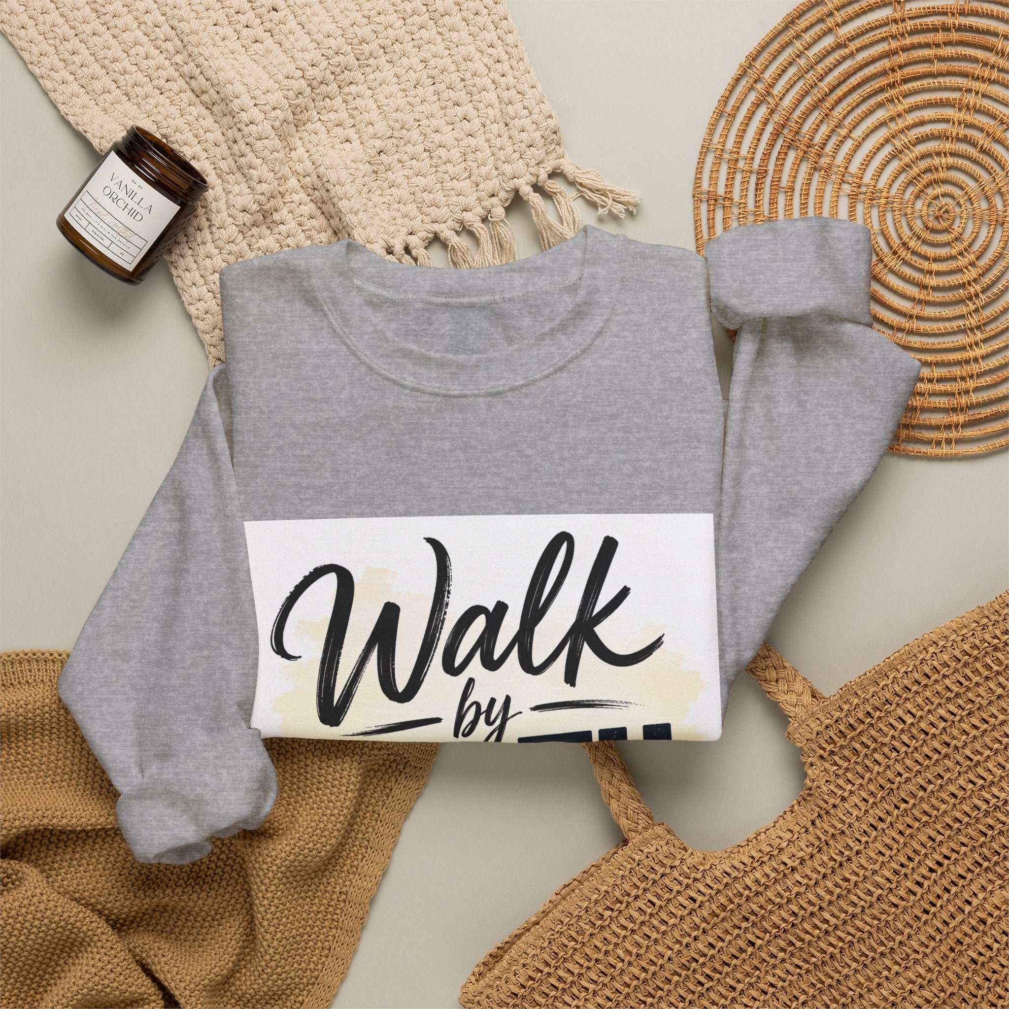Walk by Faith Sweatshirt — Christian Inspirational Crewneck