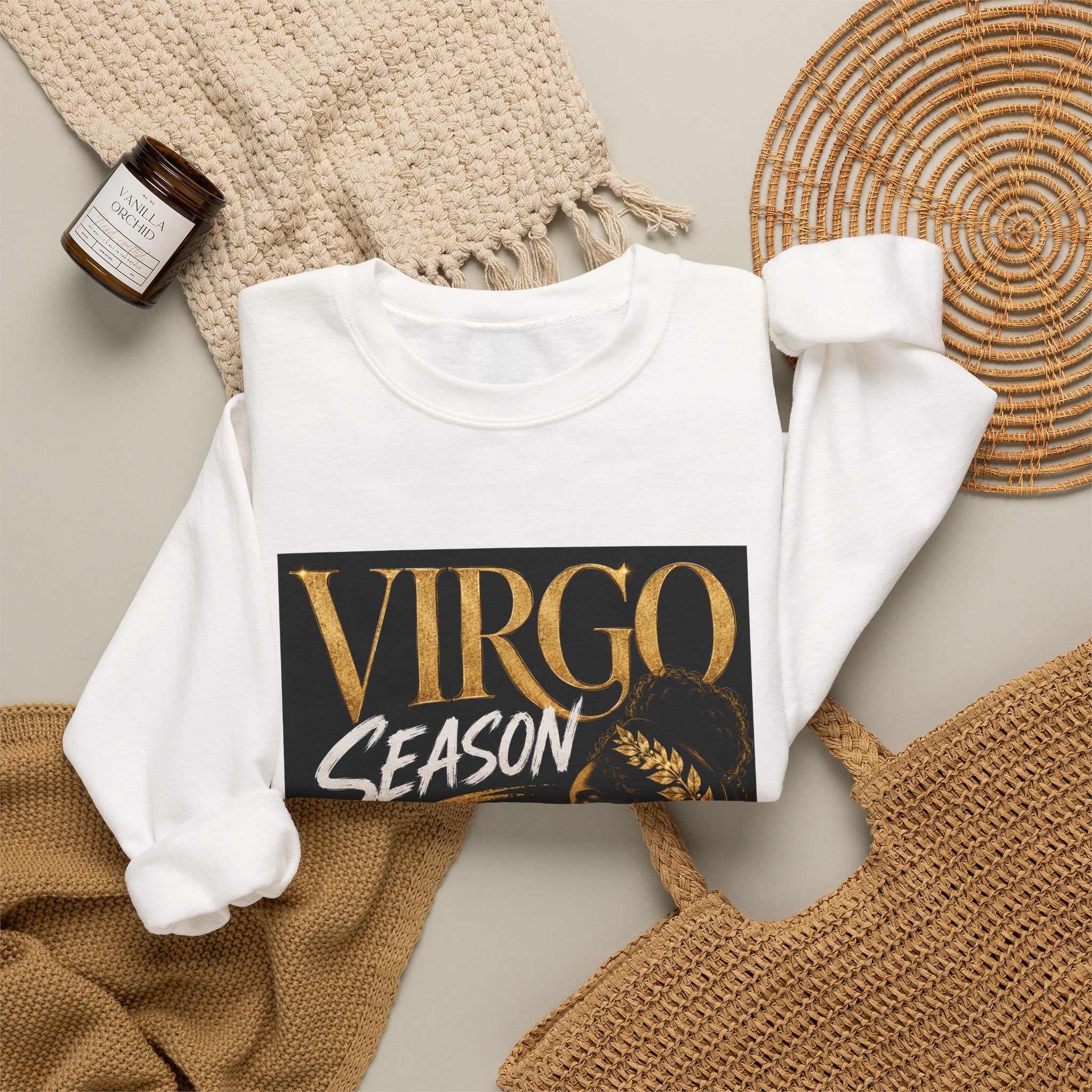 Virgo Season Crewneck Sweatshirt — Zodiac Virgo Graphic Pullover