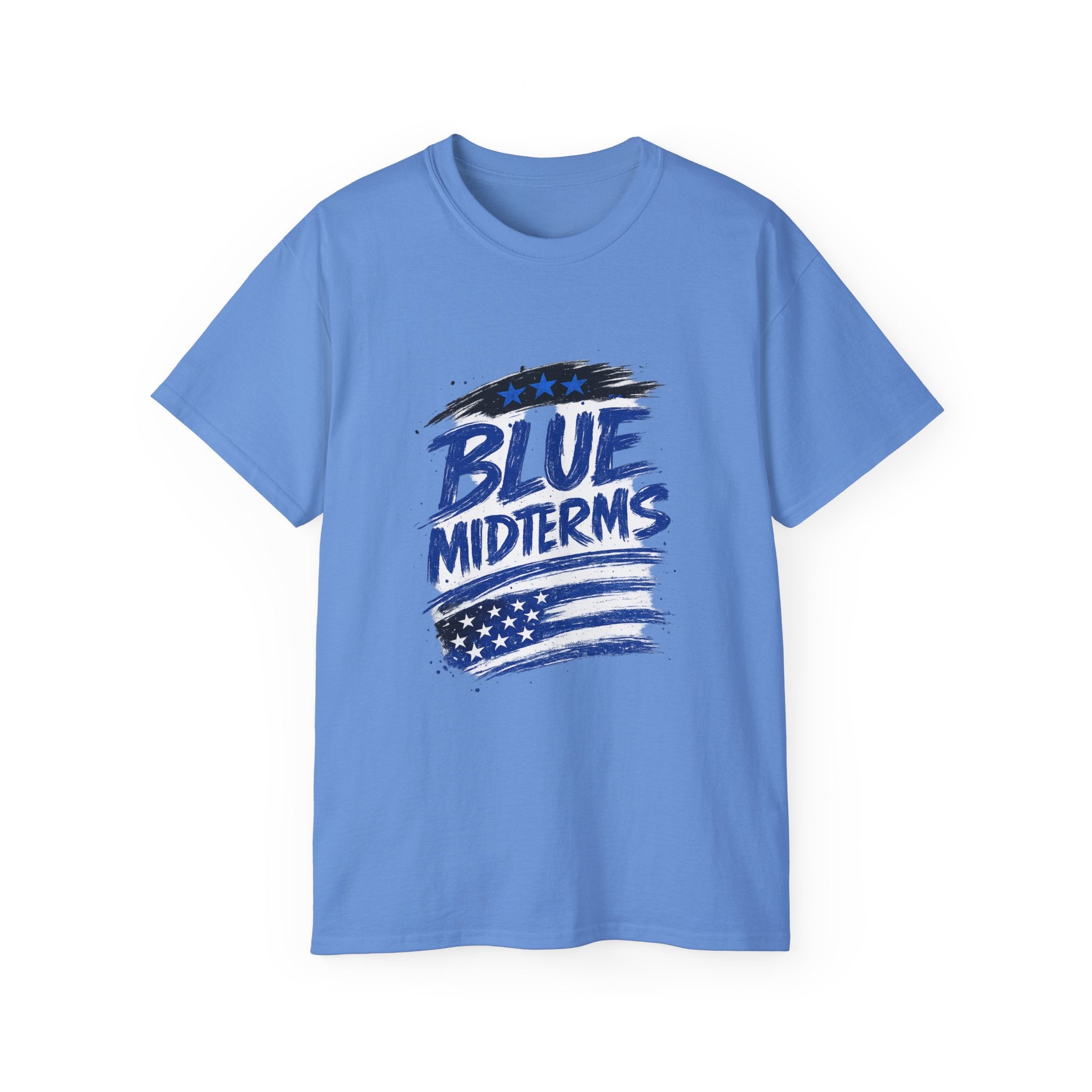 Blue Midterms Tee — Flag Brushstroke Graphic