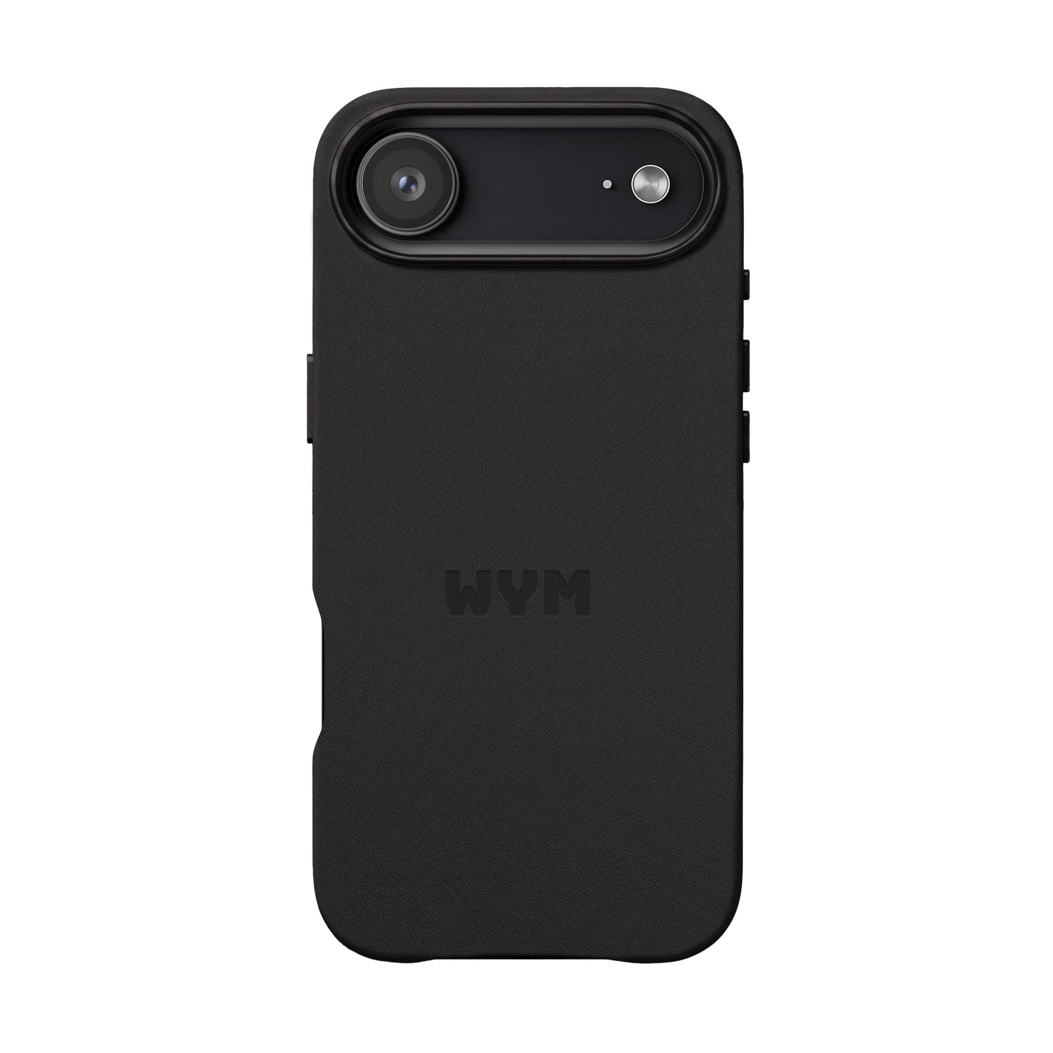 Engraved PU Leather Phone Case – Custom Monogrammed Black Cover