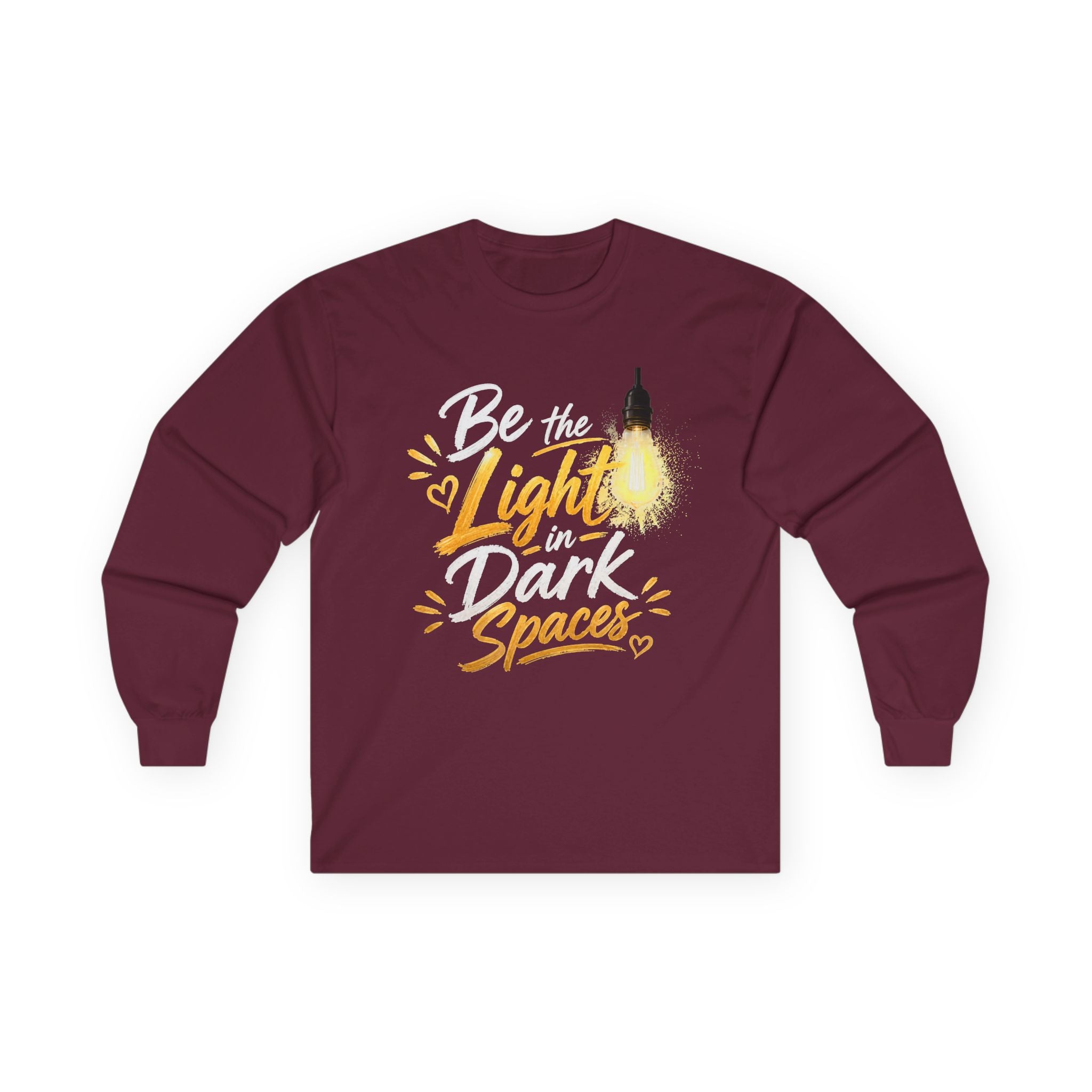 Wear Your Moment Unisex Inspirational Long Sleeve T-Shirt – Be the Light in Dark Spaces, Sizes S–4XL