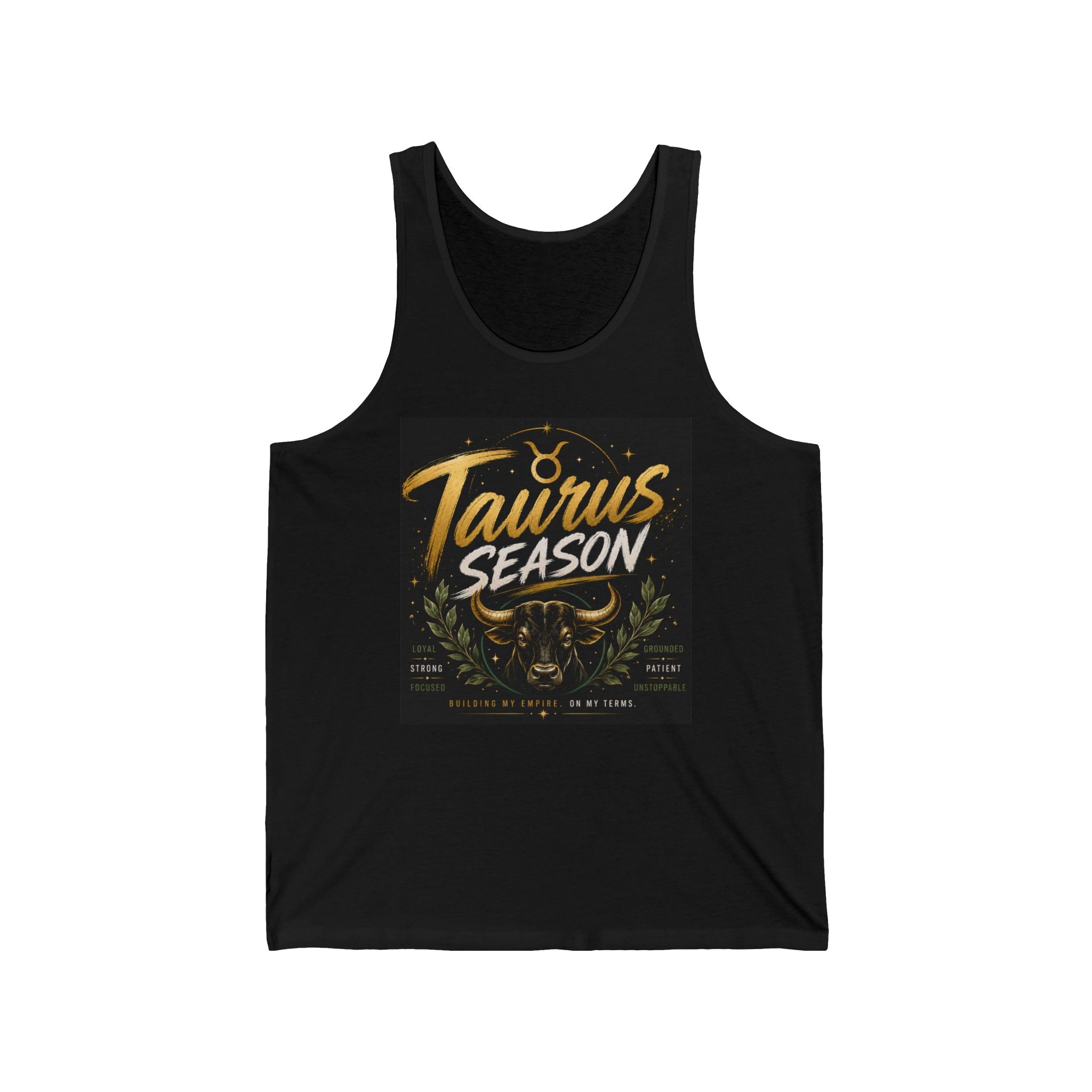 Taurus Season Tank Top — Zodiac Bull Astrology Graphic Tank