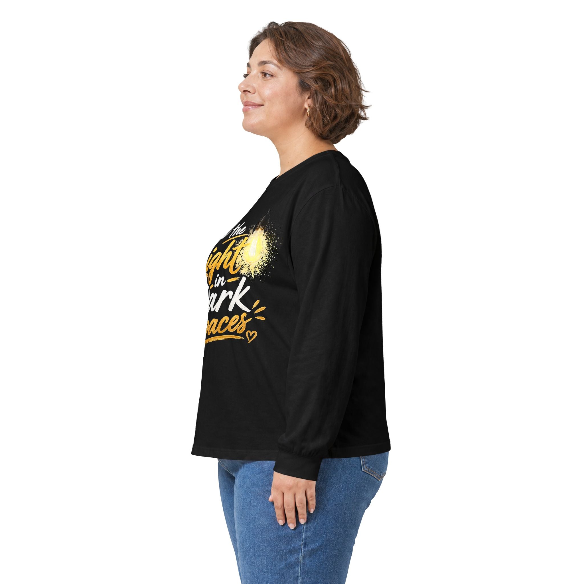 Wear Your Moment Unisex Inspirational Long Sleeve T-Shirt – Be the Light in Dark Spaces, Sizes S–4XL