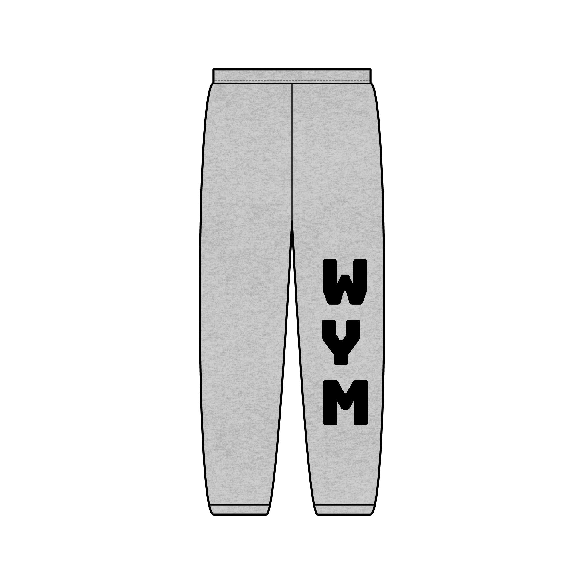 WYM Vertical Logo Sweatpants — Graphic Lounge Joggers