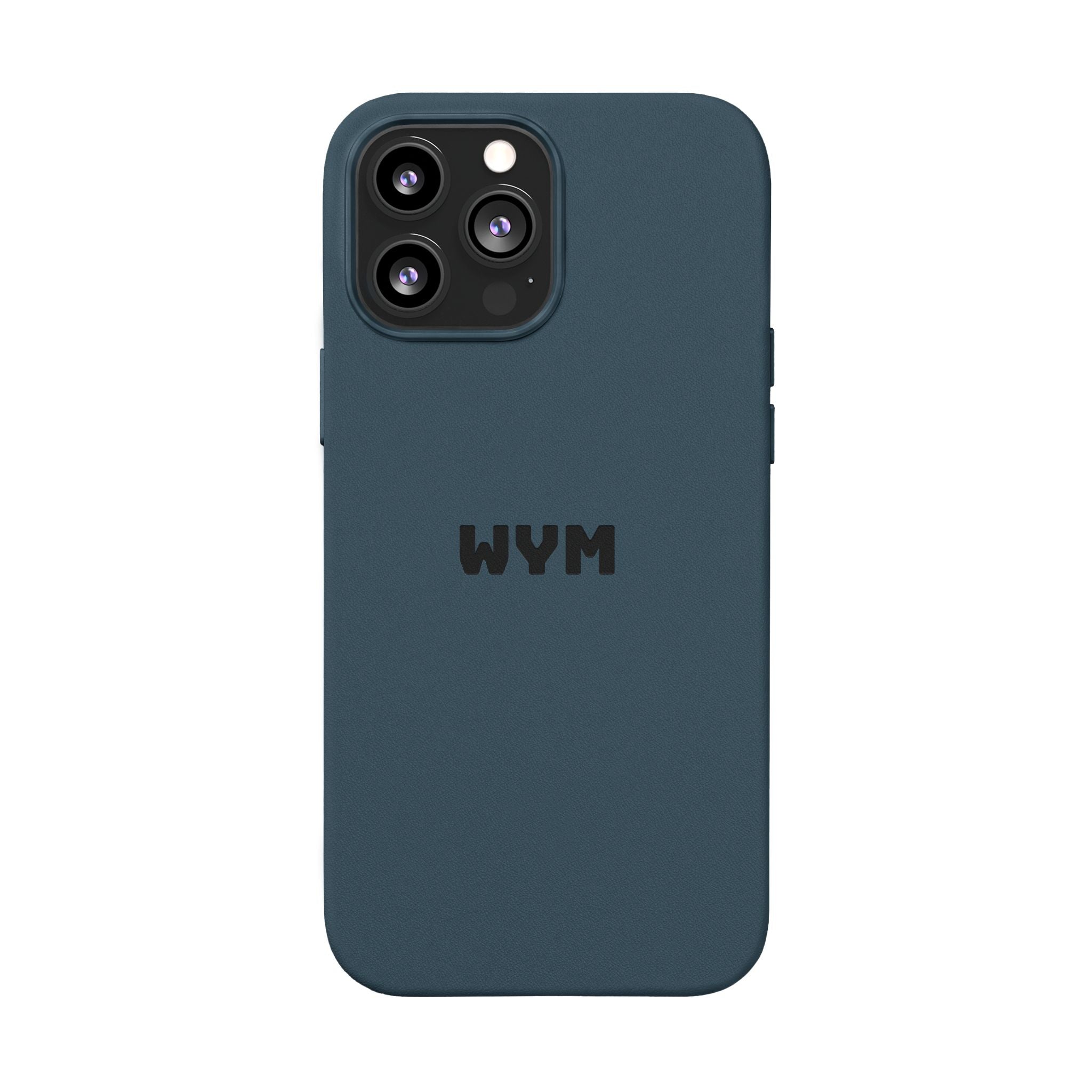 Engraved PU Leather Phone Case – Custom Monogrammed Black Cover