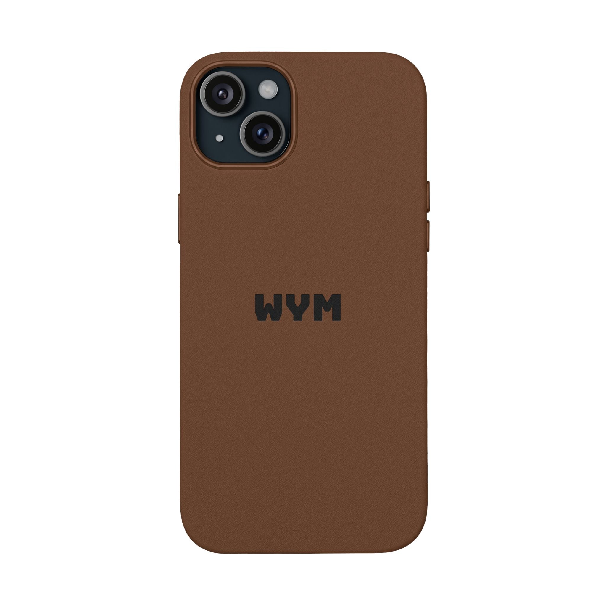 Engraved PU Leather Phone Case – Custom Monogrammed Black Cover
