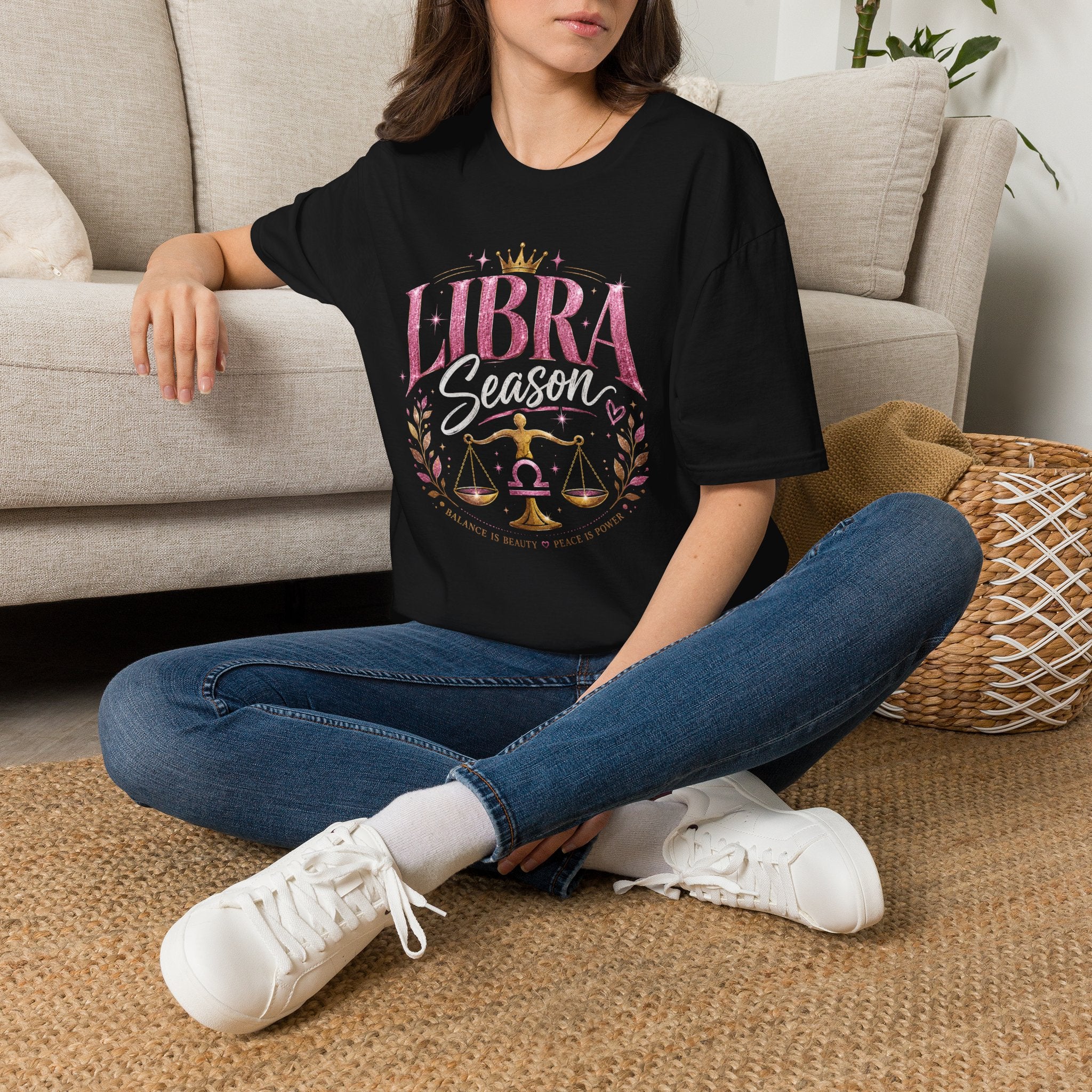 Libra Season Tee — Pink Crown