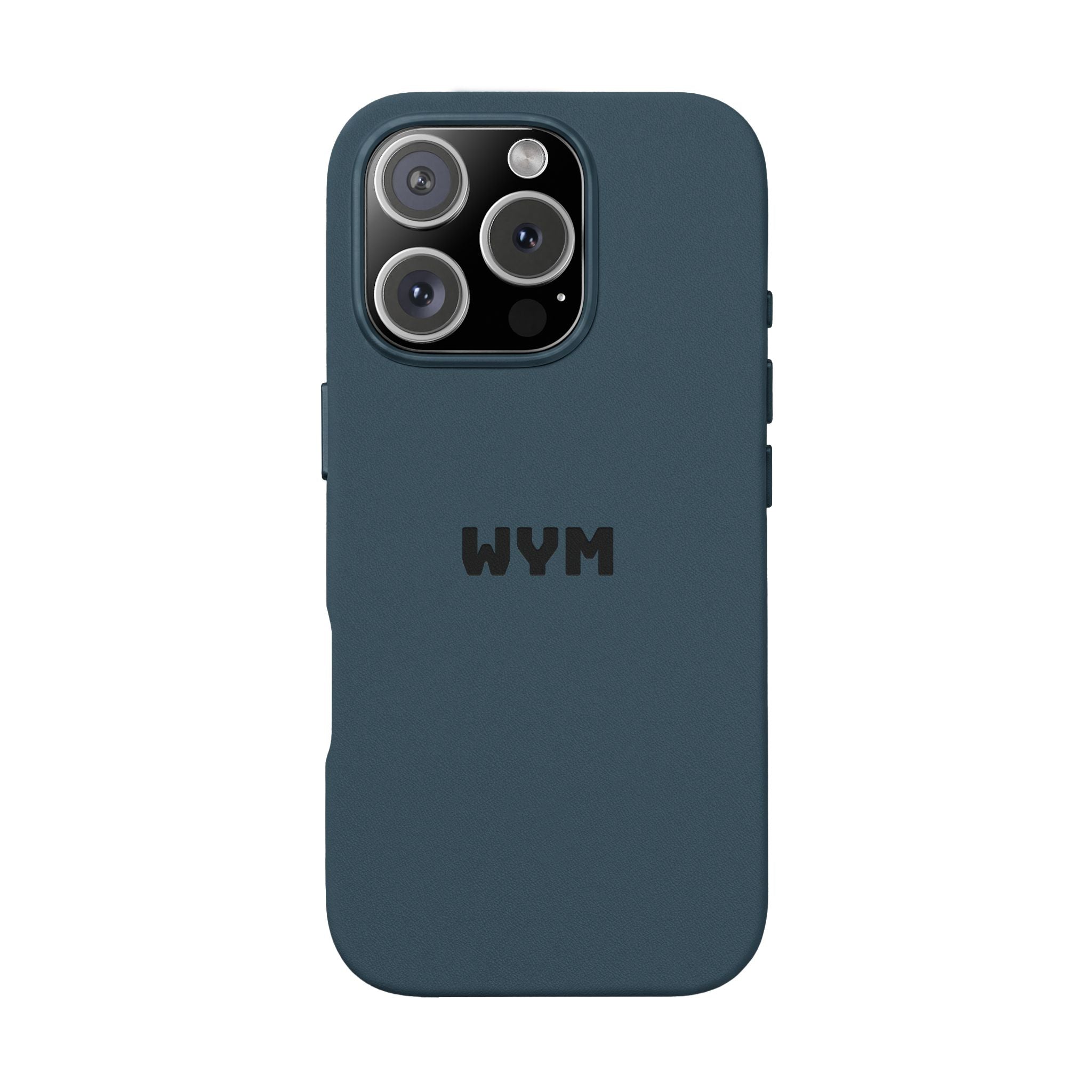 Engraved PU Leather Phone Case – Custom Monogrammed Black Cover