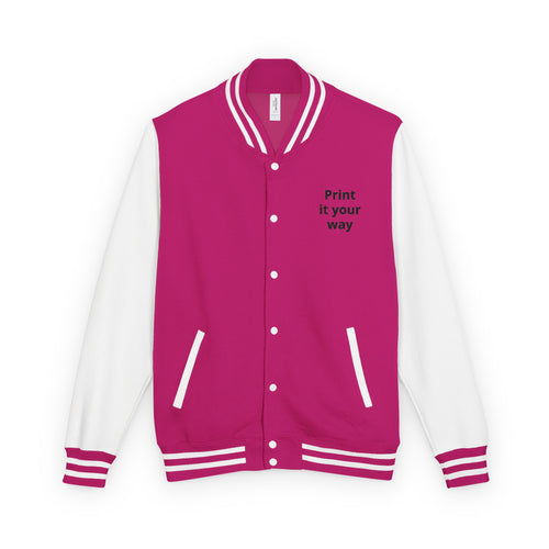Built Different Letterman Jacket - 'WYM' Varsity Style Red & White