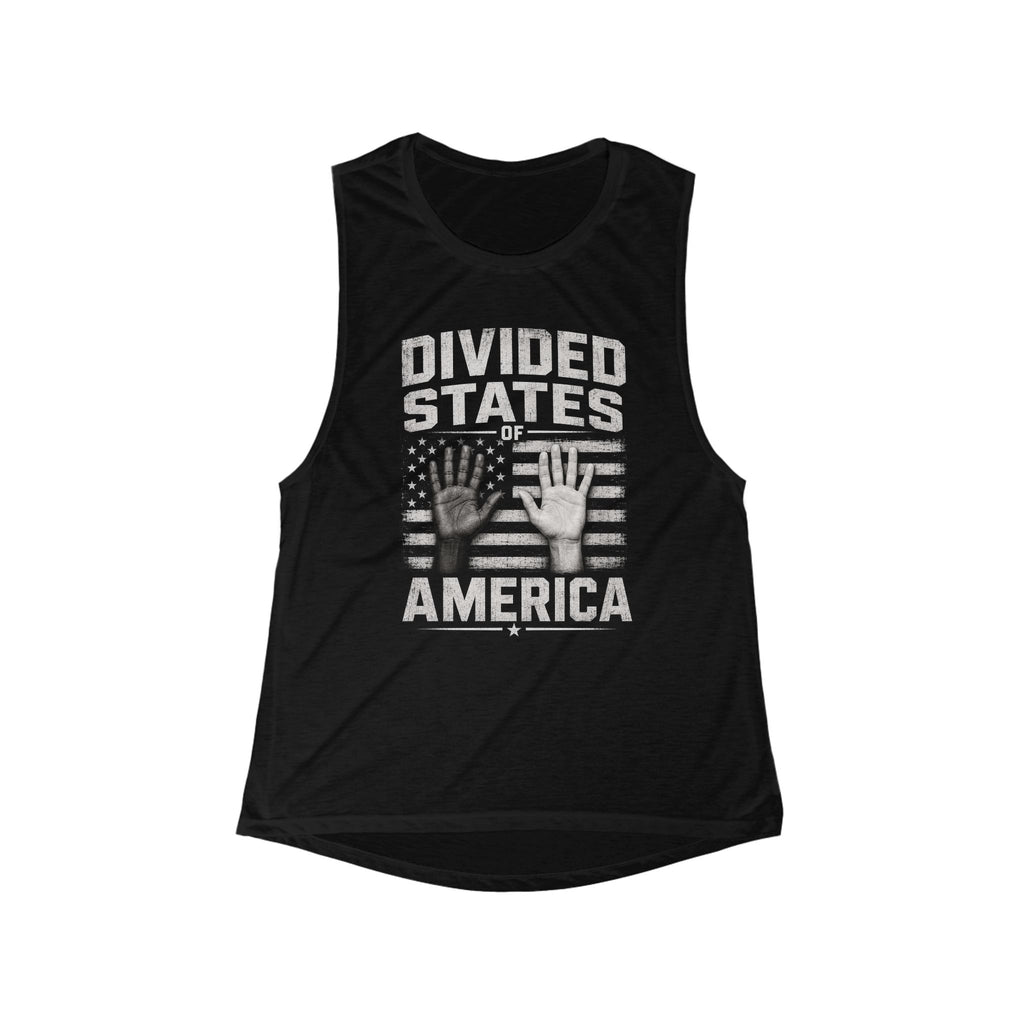 Divided States of America Tank Top — Political Graphic Women's Muscle Tank