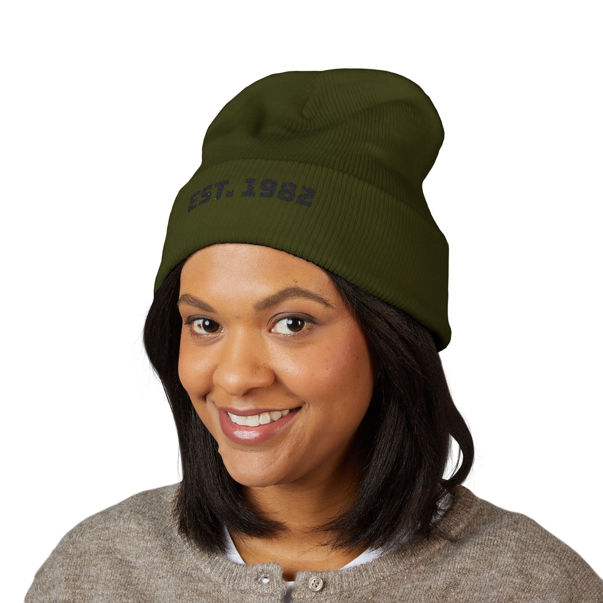 Embroidered "EST. 1982" Cuffed Beanie