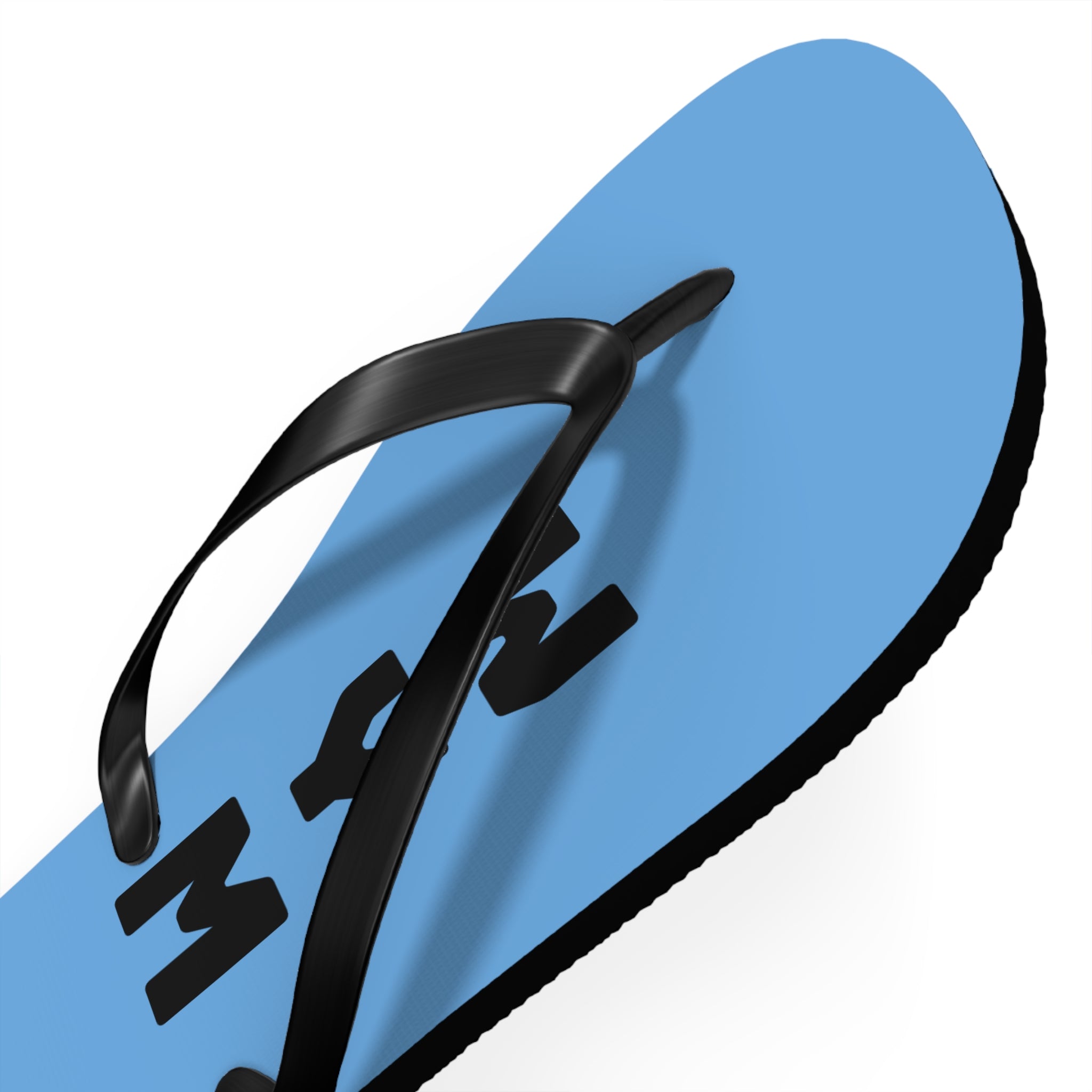 NYM Blue Flip Flops – Lightweight Beach Sandals with Vertical Logo