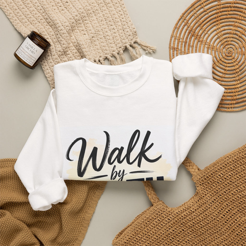 Walk by Faith Sweatshirt — Christian Inspirational Crewneck