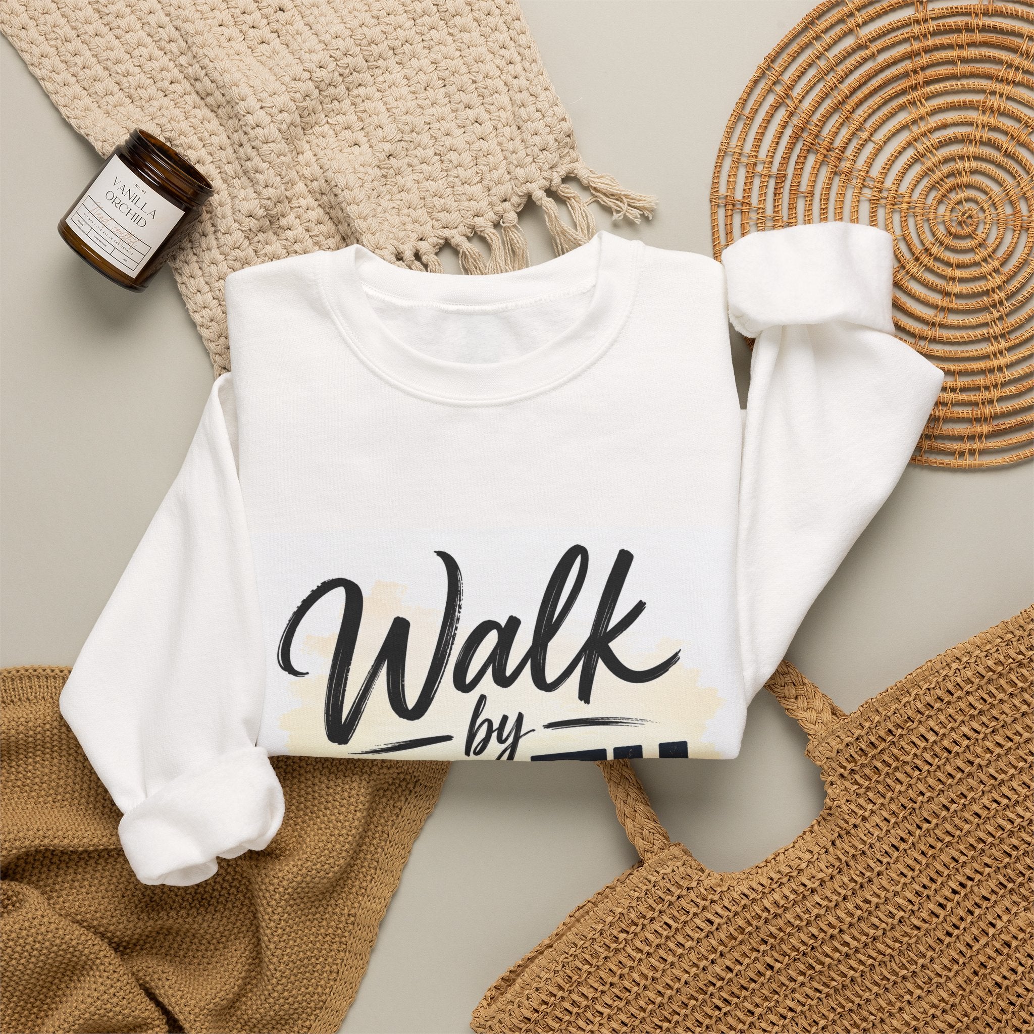 Walk by Faith Sweatshirt — Christian Inspirational Crewneck