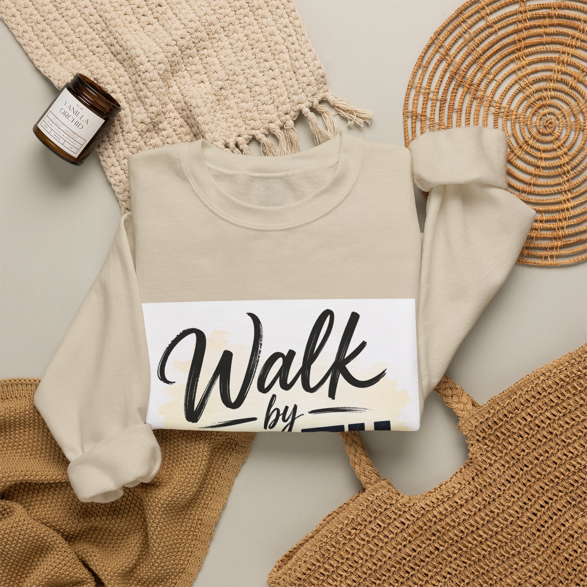 Walk by Faith Sweatshirt — Christian Inspirational Crewneck