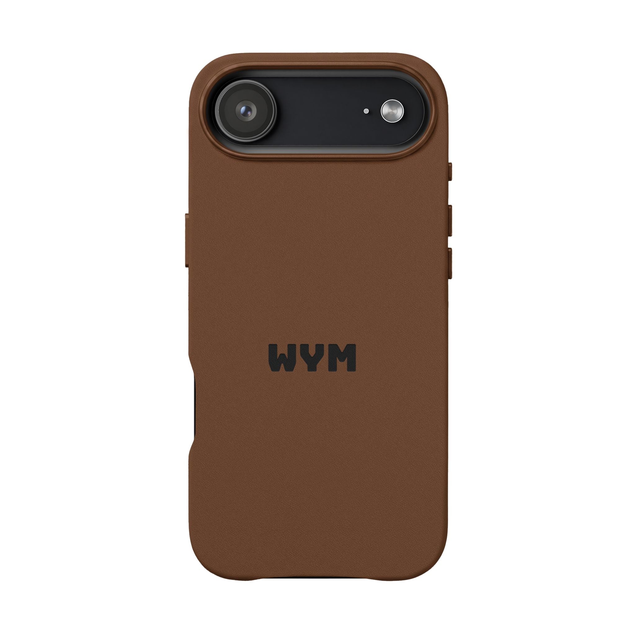 Engraved PU Leather Phone Case – Custom Monogrammed Black Cover