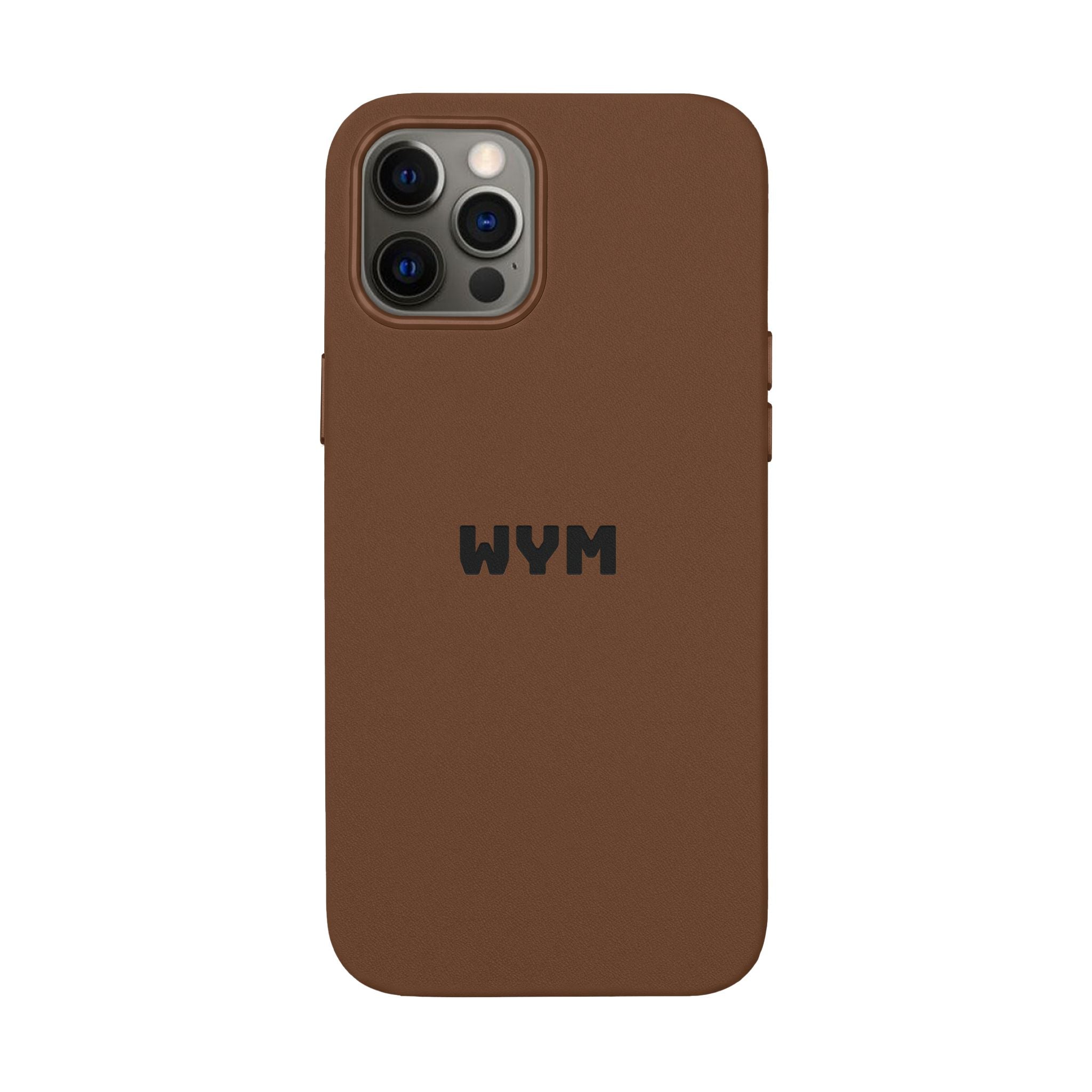 Engraved PU Leather Phone Case – Custom Monogrammed Black Cover