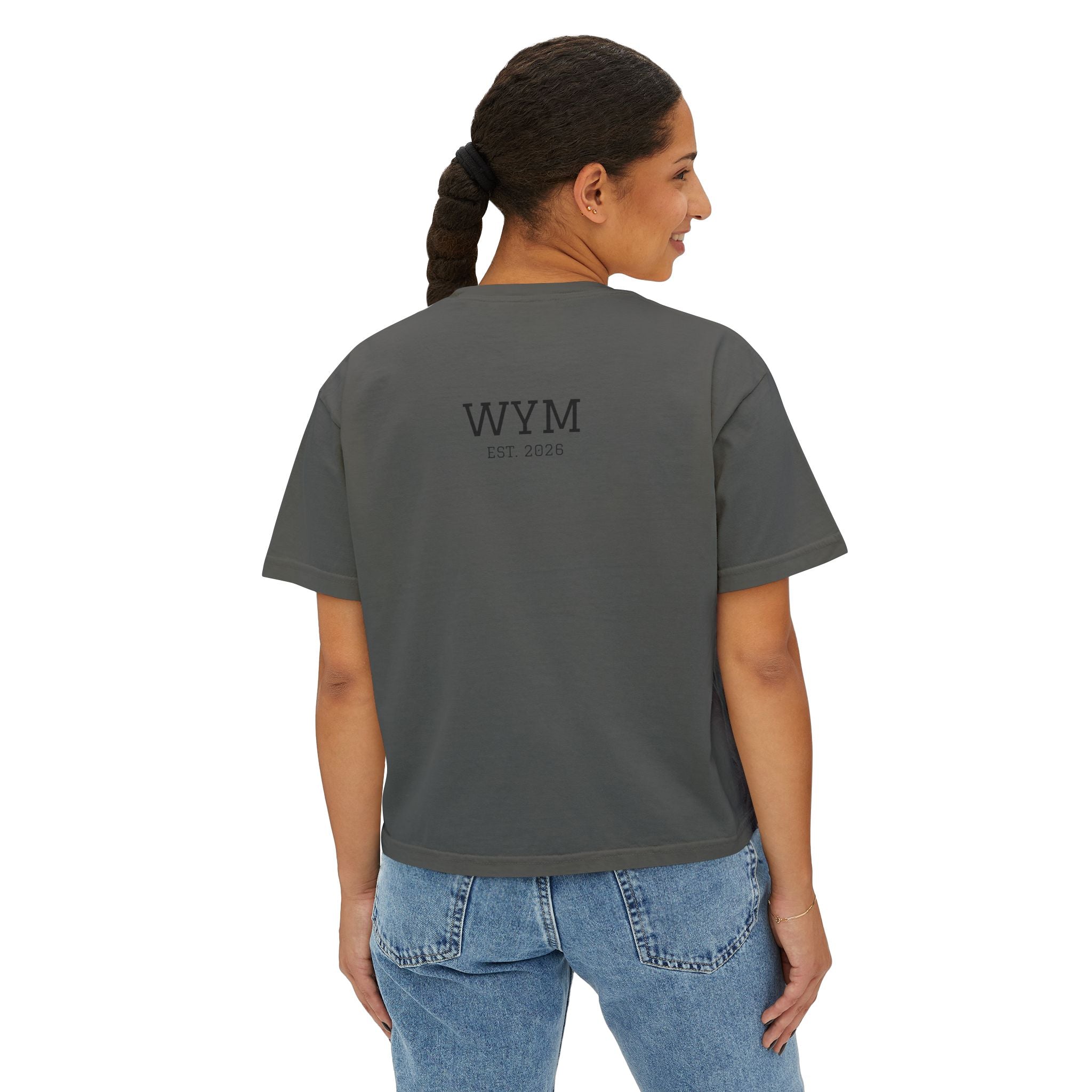 Walk by Faith Women's Boxy Tee — Inspirational Christian Shirt with Sunset Design