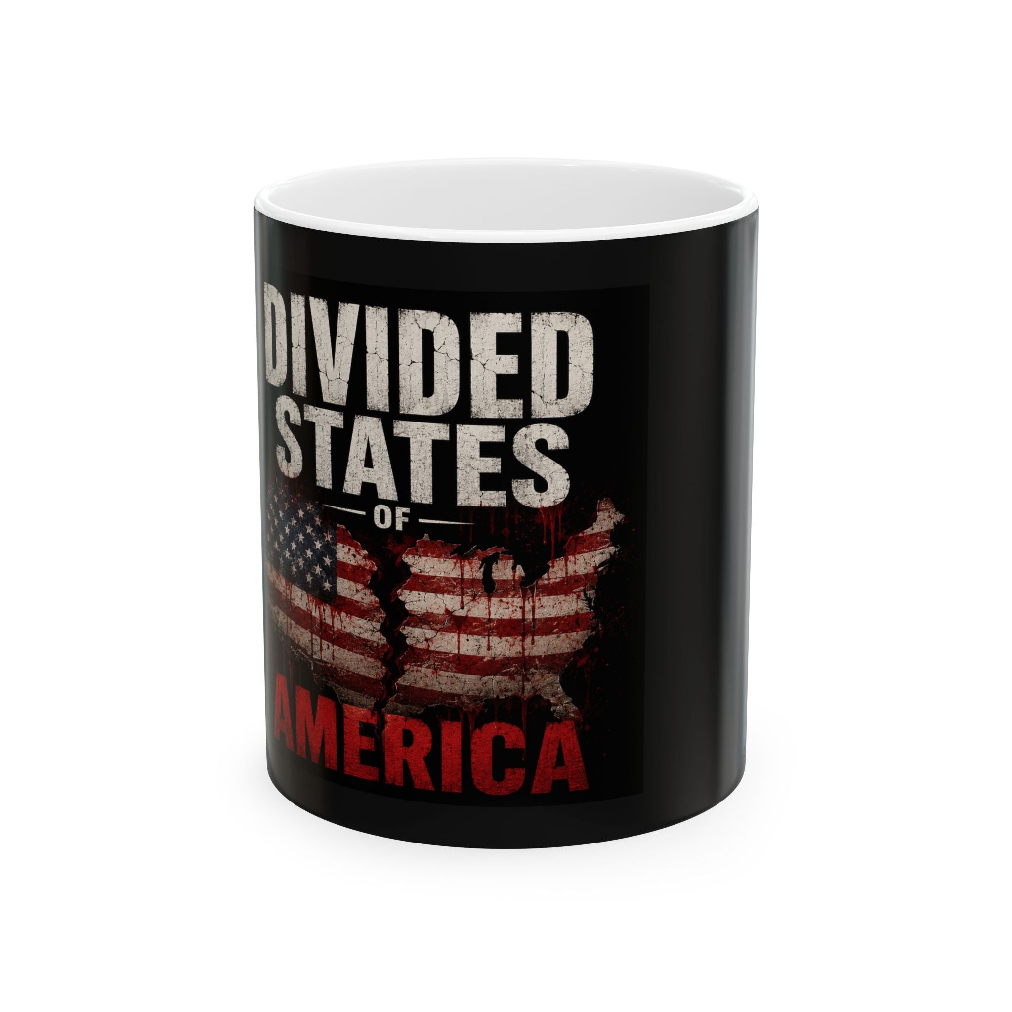 Wear Your Moment Divided States of America Ceramic Coffee Mug – Political Graphic, 11oz & 15oz, BPA-Free