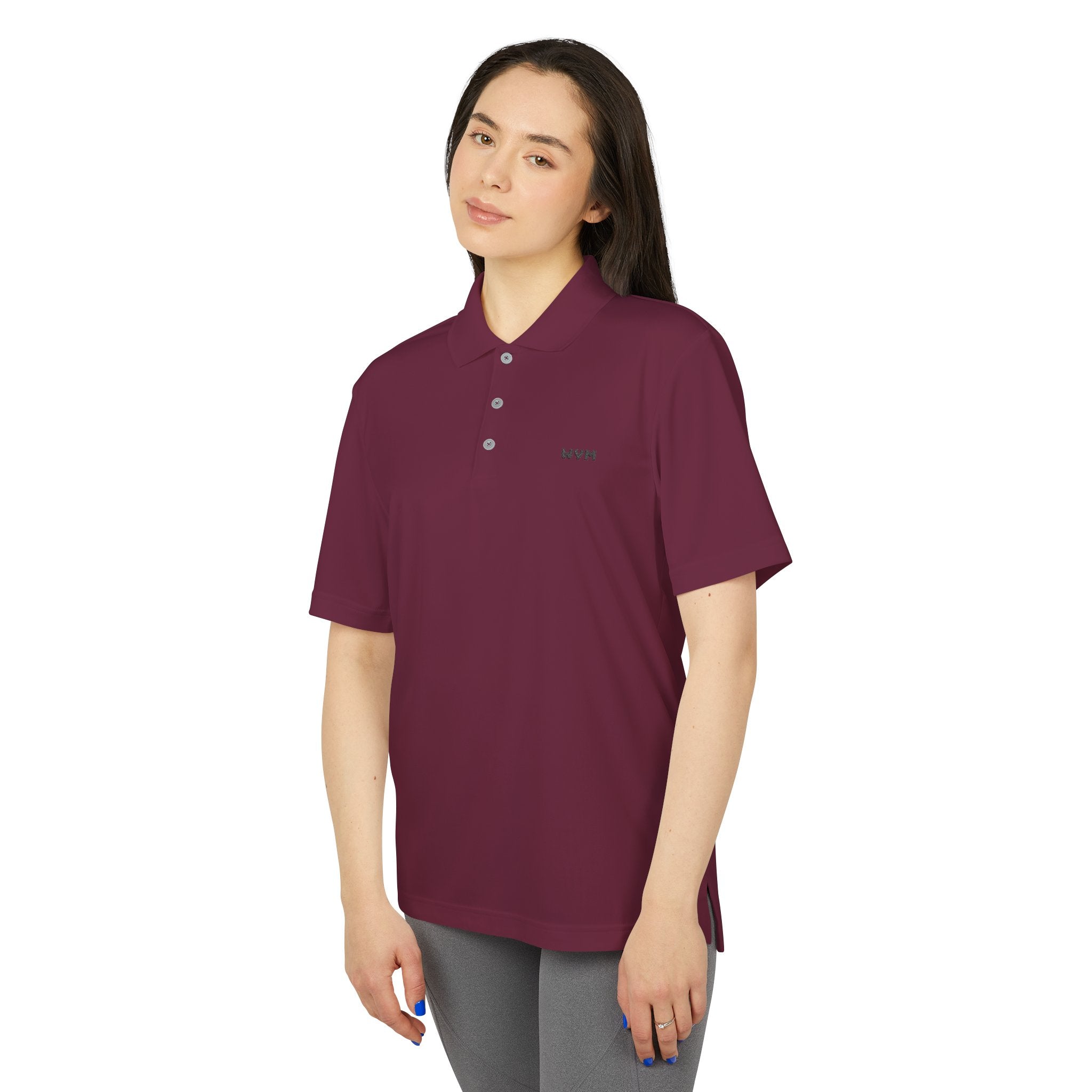 WVM Minimalist Performance Polo — White Athletic Golf Shirt