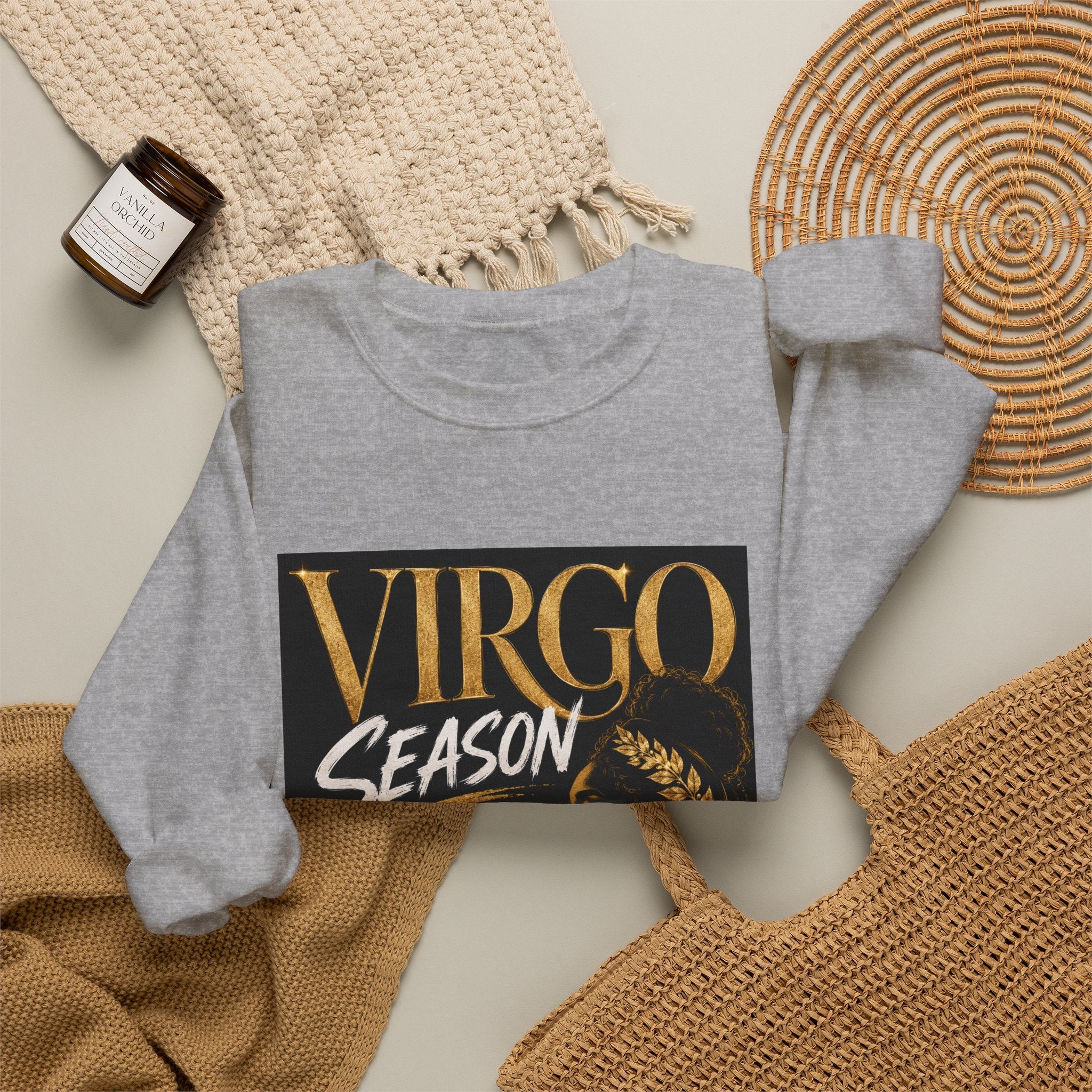 Virgo Season Crewneck Sweatshirt — Zodiac Virgo Graphic Pullover
