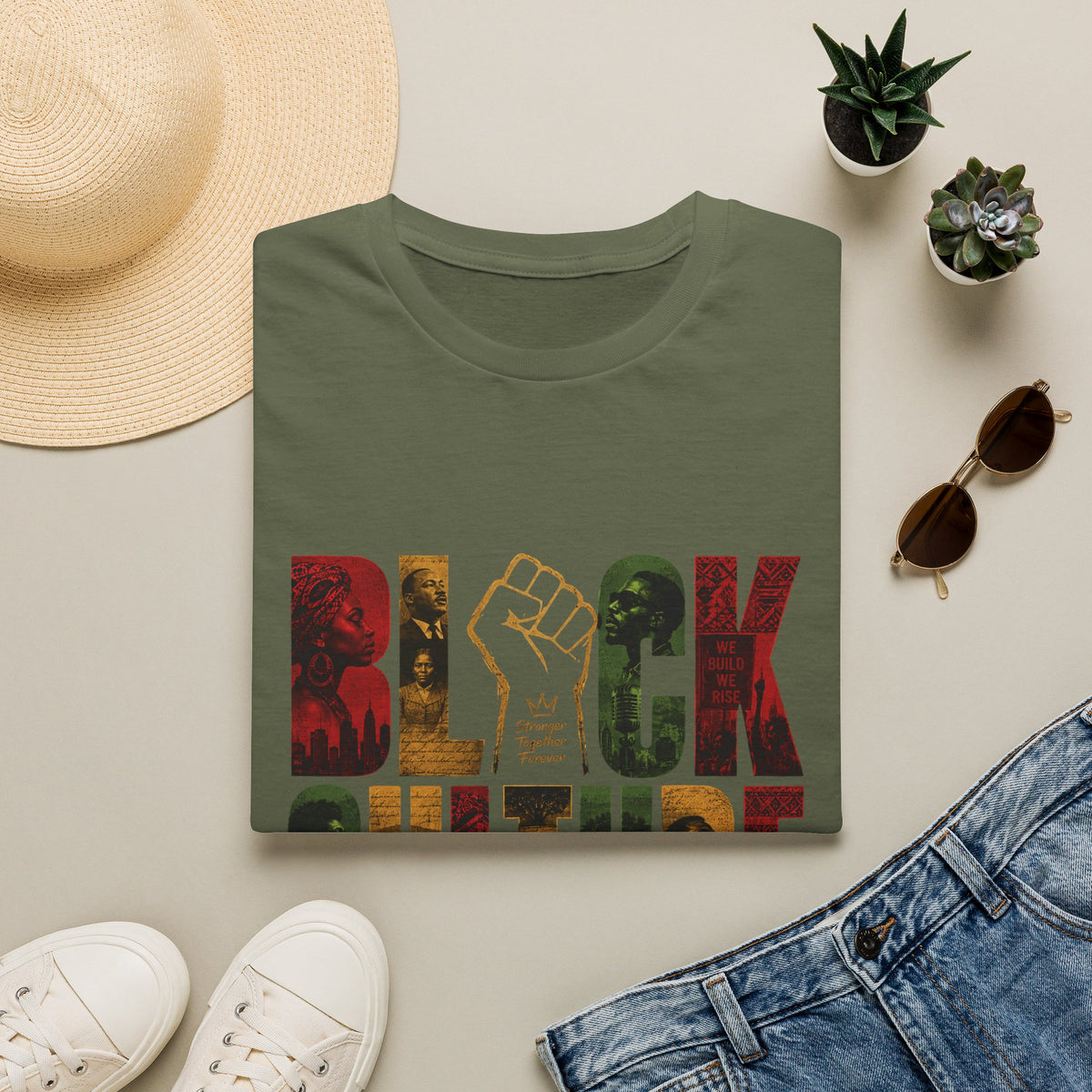 Black History Month Fist Tee — Unity, Pride & Heritage Graphic, Lightweight OEKO-TEX® Cotton