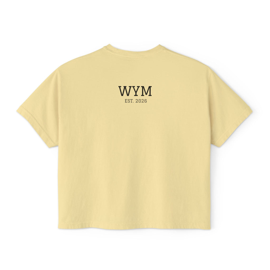 Walk by Faith Women's Boxy Tee — Inspirational Christian Shirt with Sunset Design