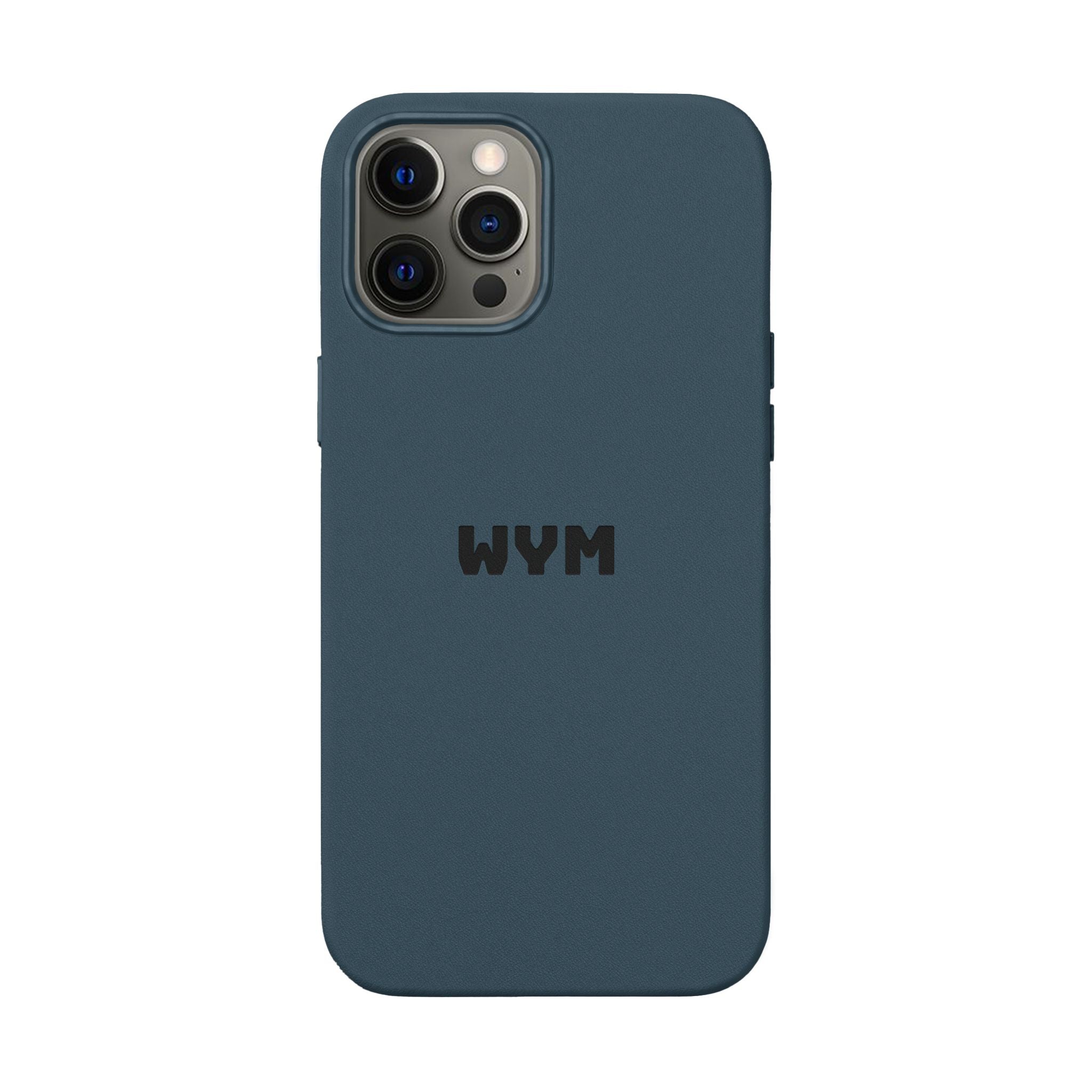 Engraved PU Leather Phone Case – Custom Monogrammed Black Cover
