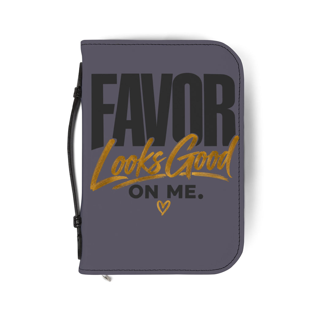 Bible Cover - "Favor Looks Good On Me" Zippered Scripture Organizer