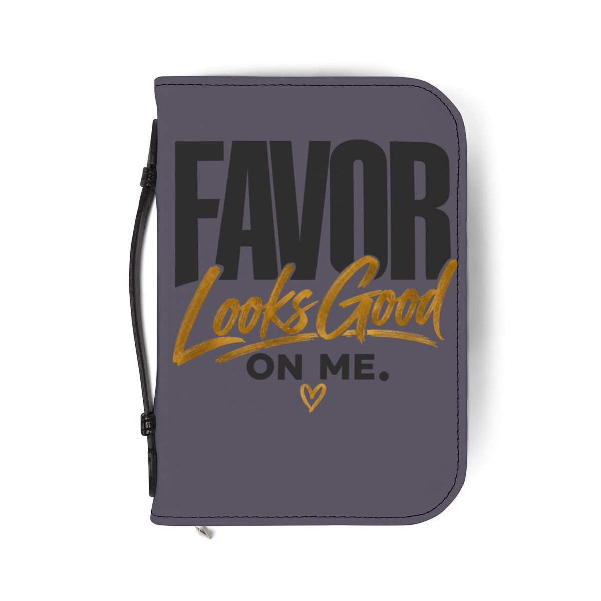 Bible Cover - "Favor Looks Good On Me" Zippered Scripture Organizer
