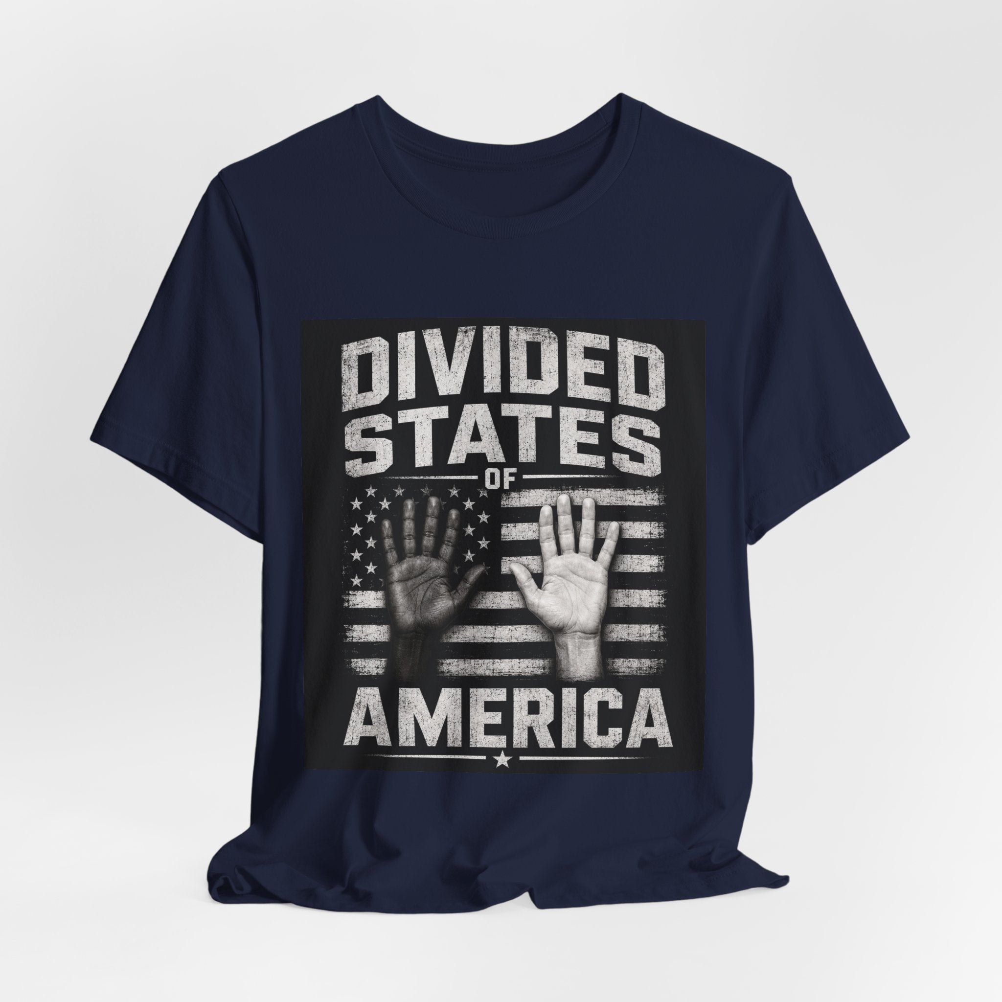 T-Shirt — "Divided States of America" Graphic Tee (Patriotic Social Commentary)