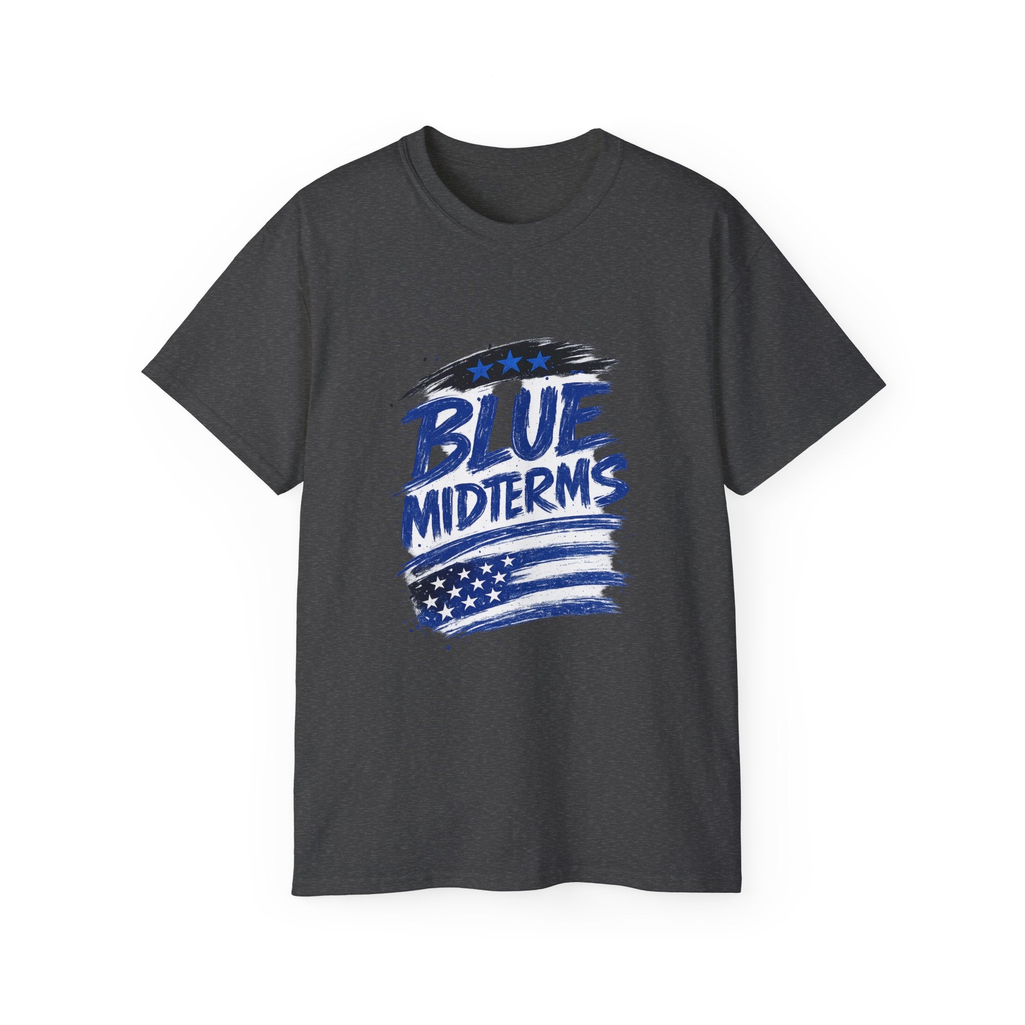 Blue Midterms Tee — Flag Brushstroke Graphic