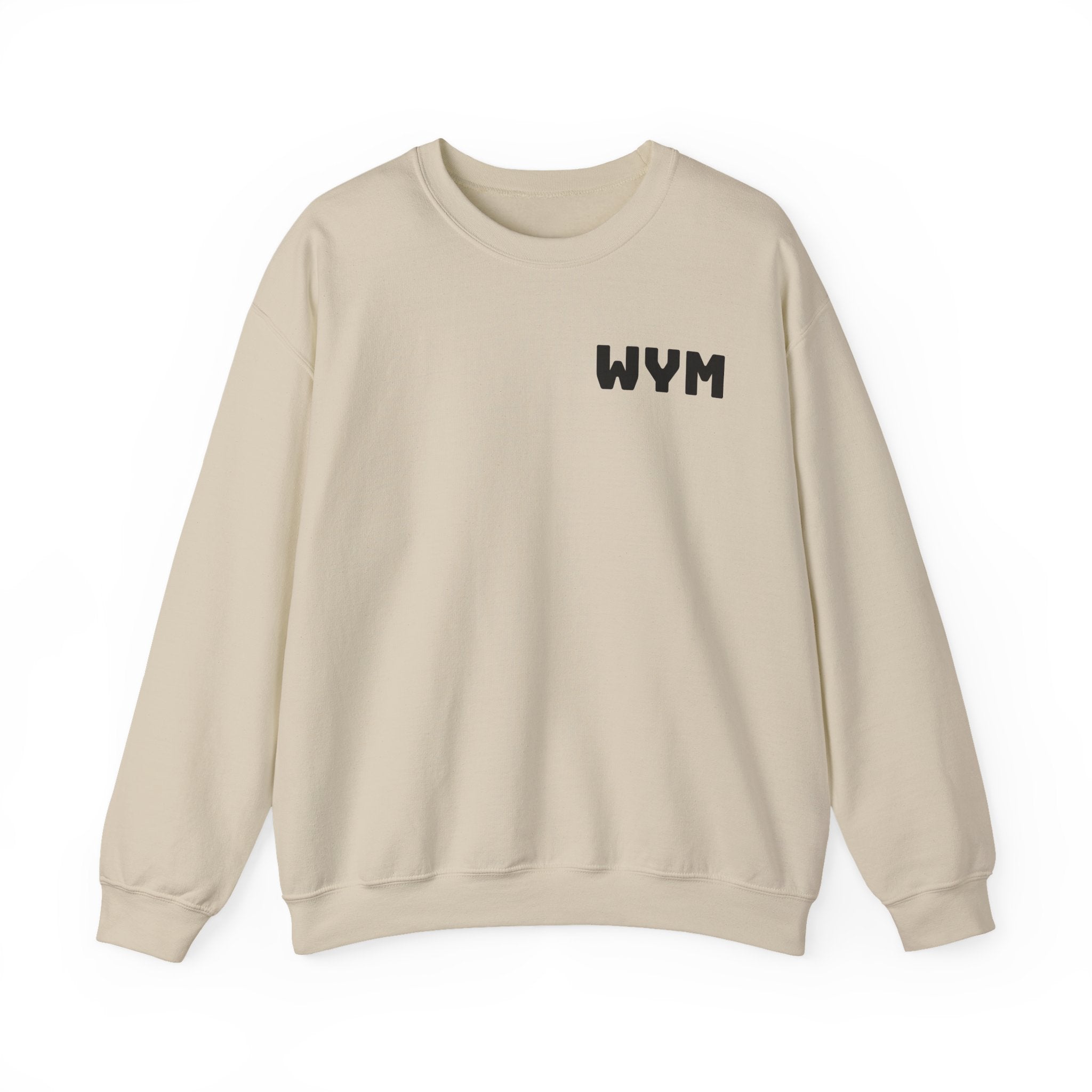 WYM Minimalist Crewneck Sweatshirt — White Casual Pullover