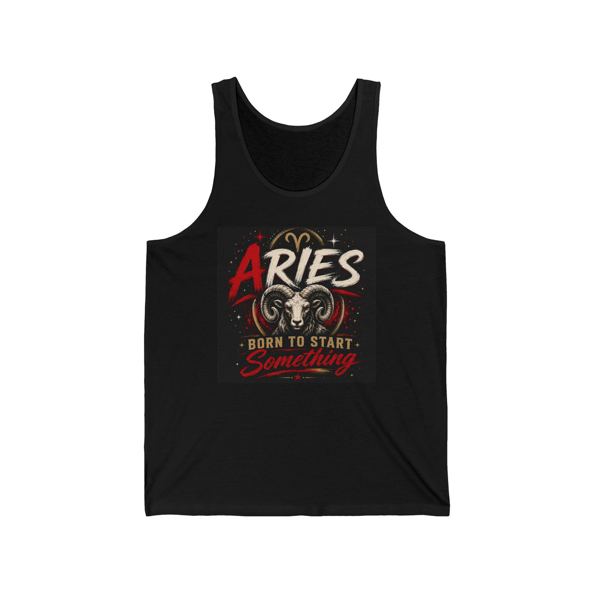Aries Zodiac Tank Top — "Born to Start Something" Astrological Graphic Tank