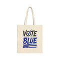 Vote Blue Canvas Tote Bag — Patriotic "Vote Blue" Reusable Grocery & Protest Tote