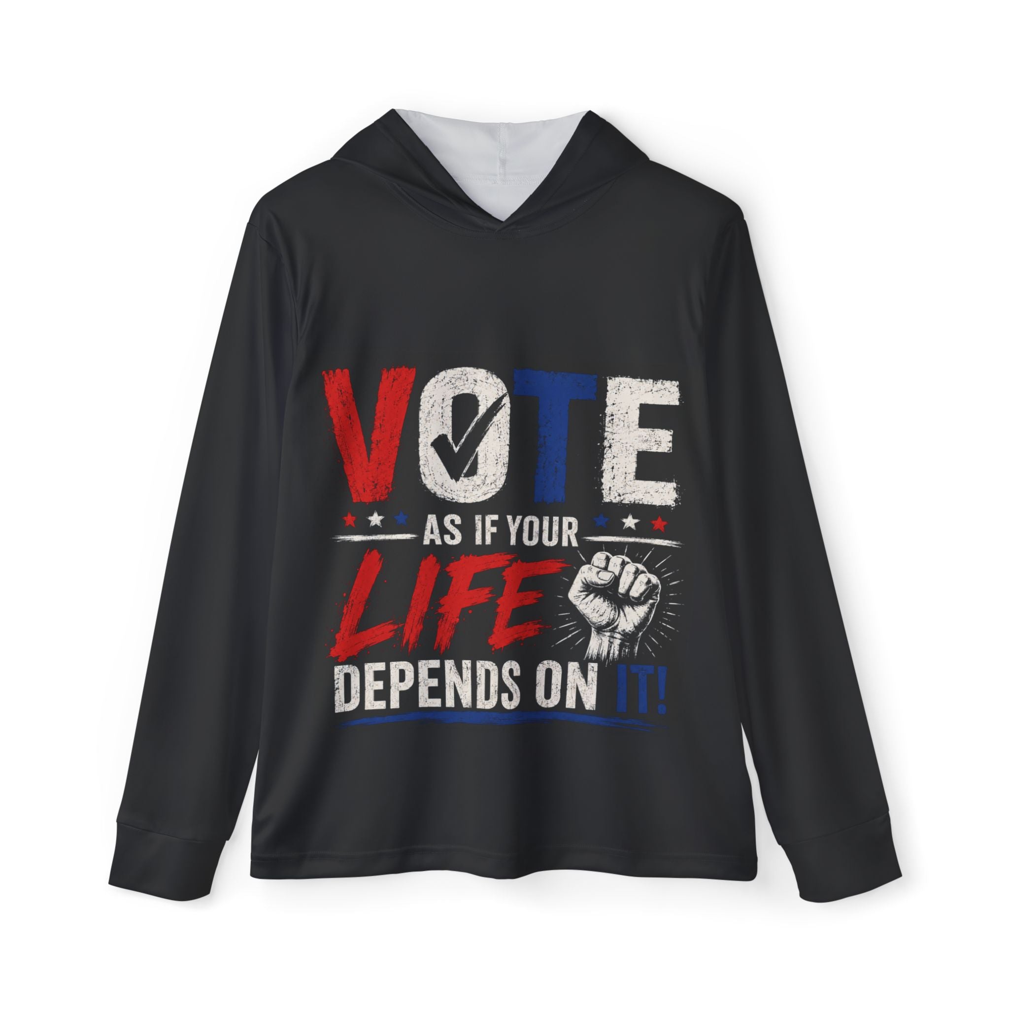 Vote as If Your Life Depends On It Hoodie — Patriotic Political Voter Awareness Pullover