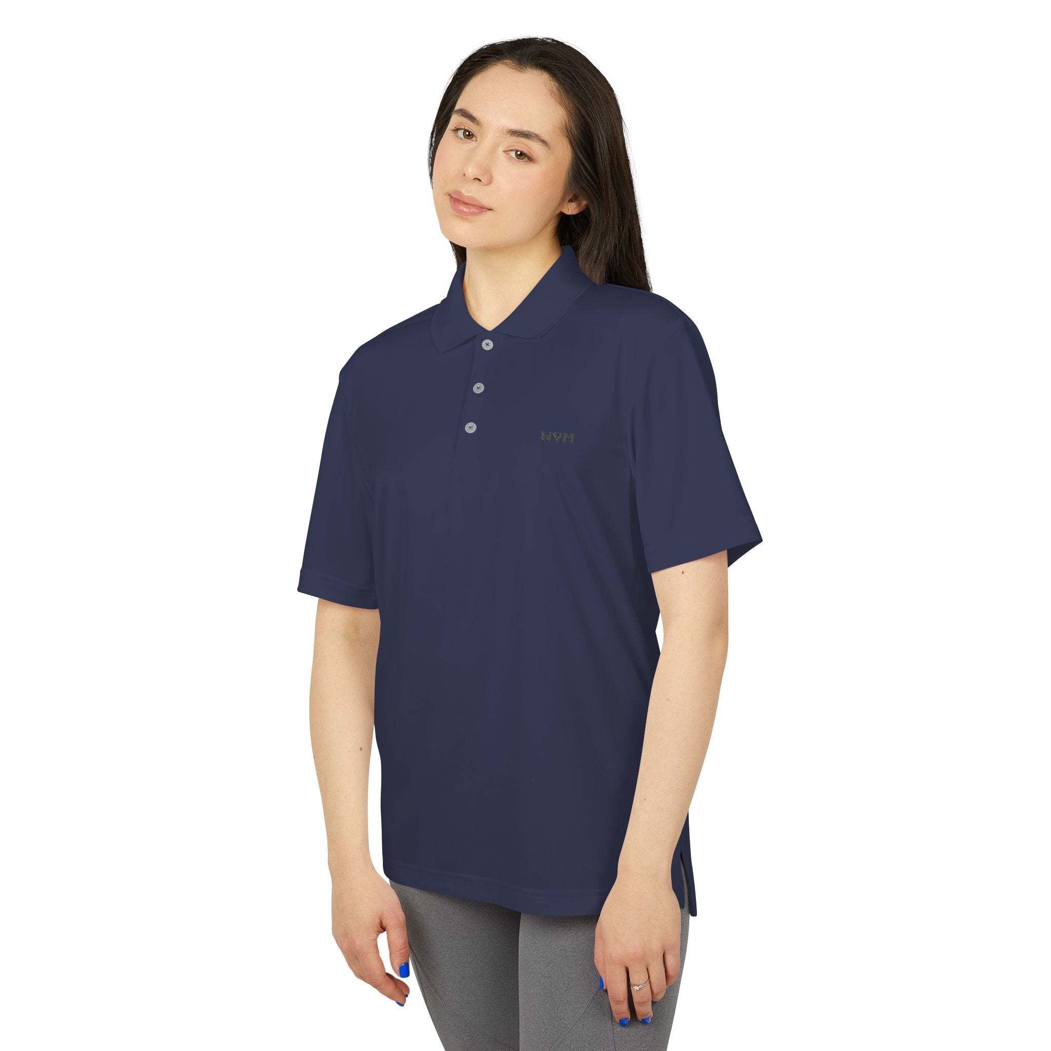 WVM Minimalist Performance Polo — White Athletic Golf Shirt