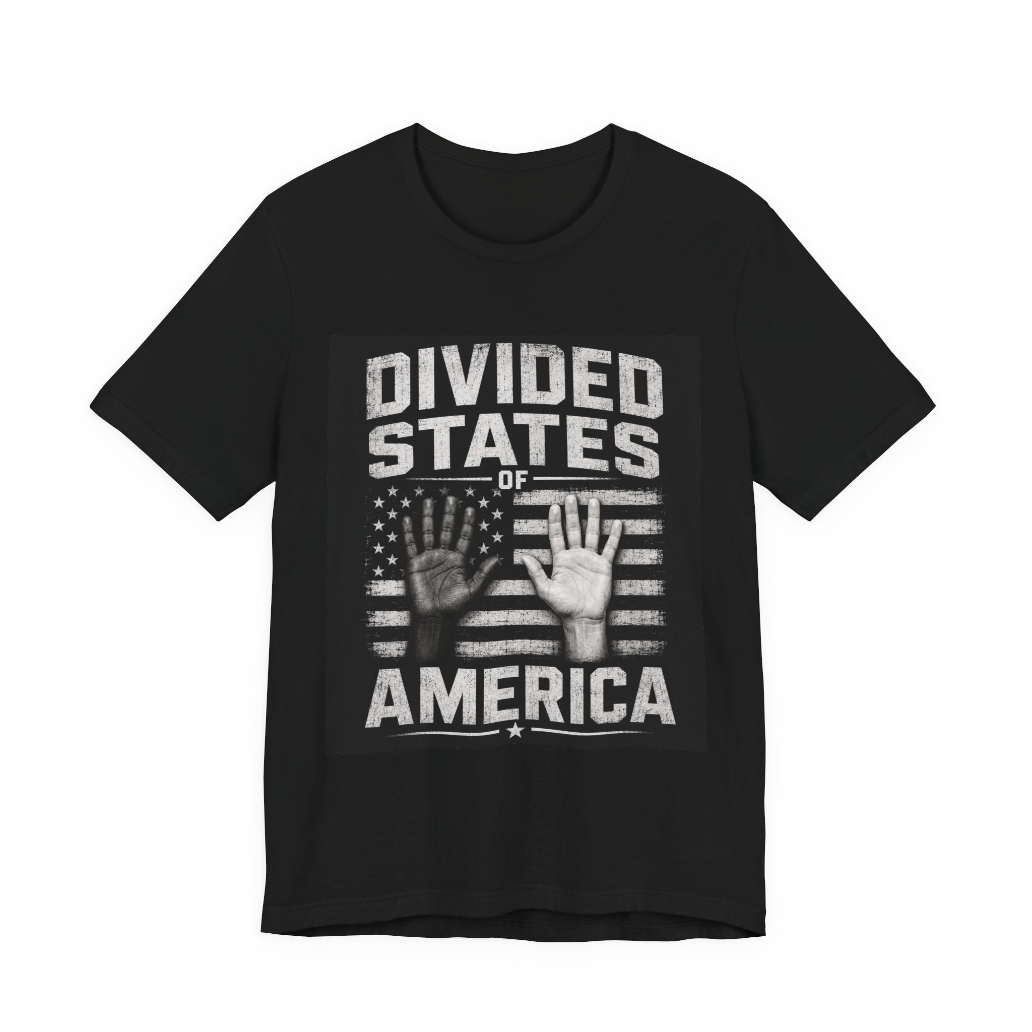 T-Shirt — "Divided States of America" Graphic Tee (Patriotic Social Commentary)