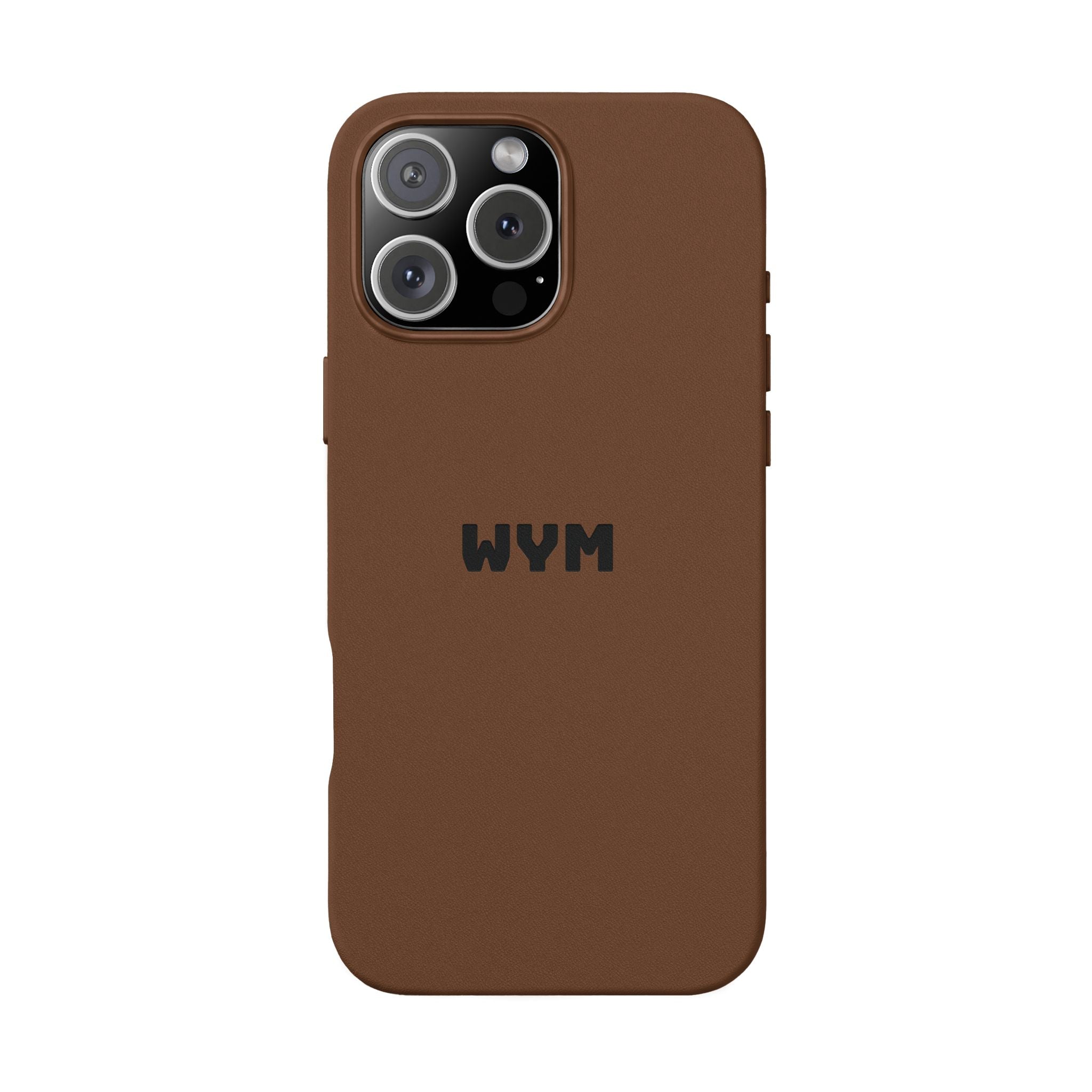 Engraved PU Leather Phone Case – Custom Monogrammed Black Cover