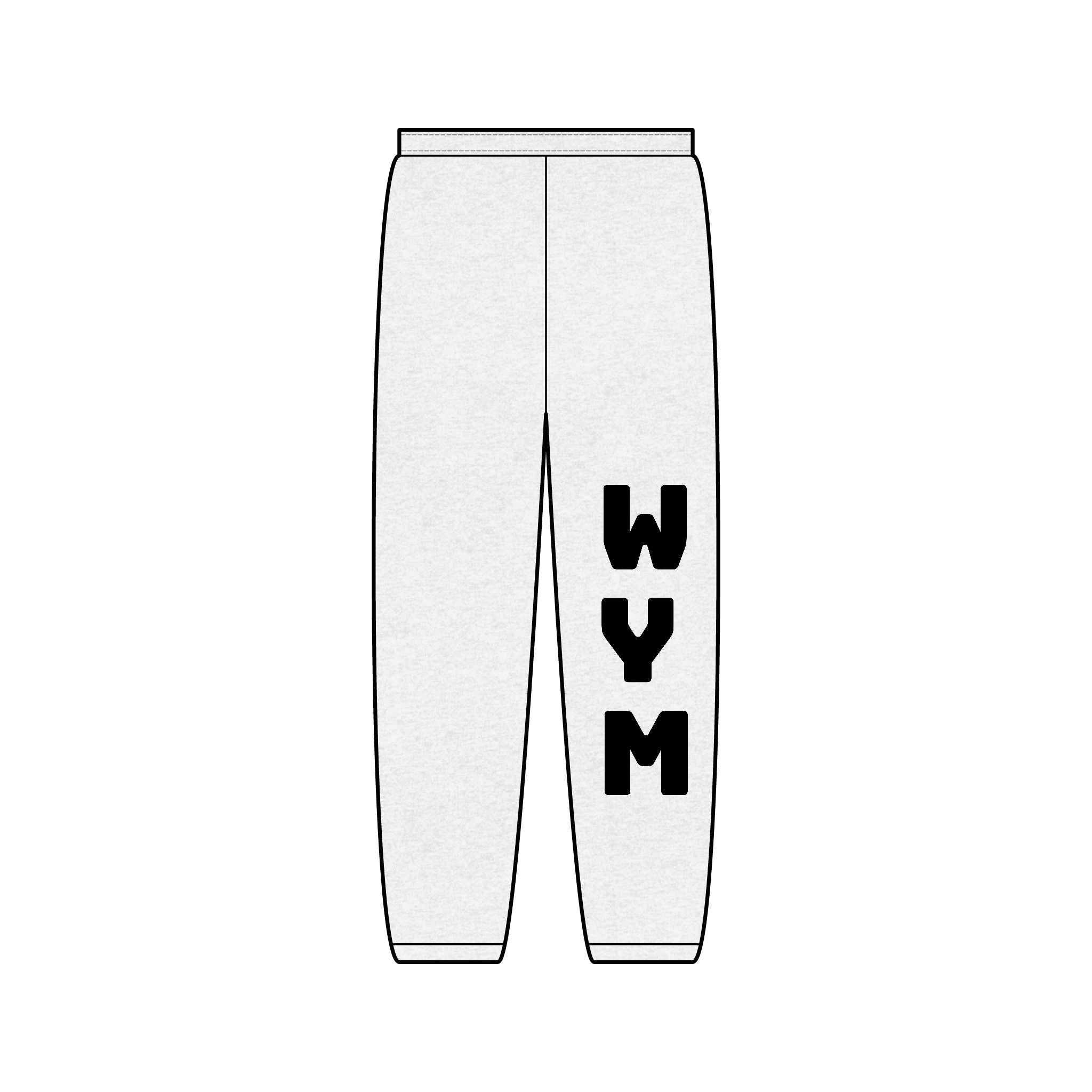 WYM Vertical Logo Sweatpants — Graphic Lounge Joggers