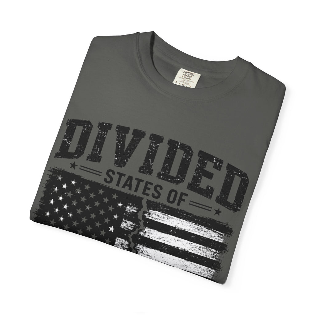 Divided States of America T-Shirt — Distressed Flag Political Graphic Tee