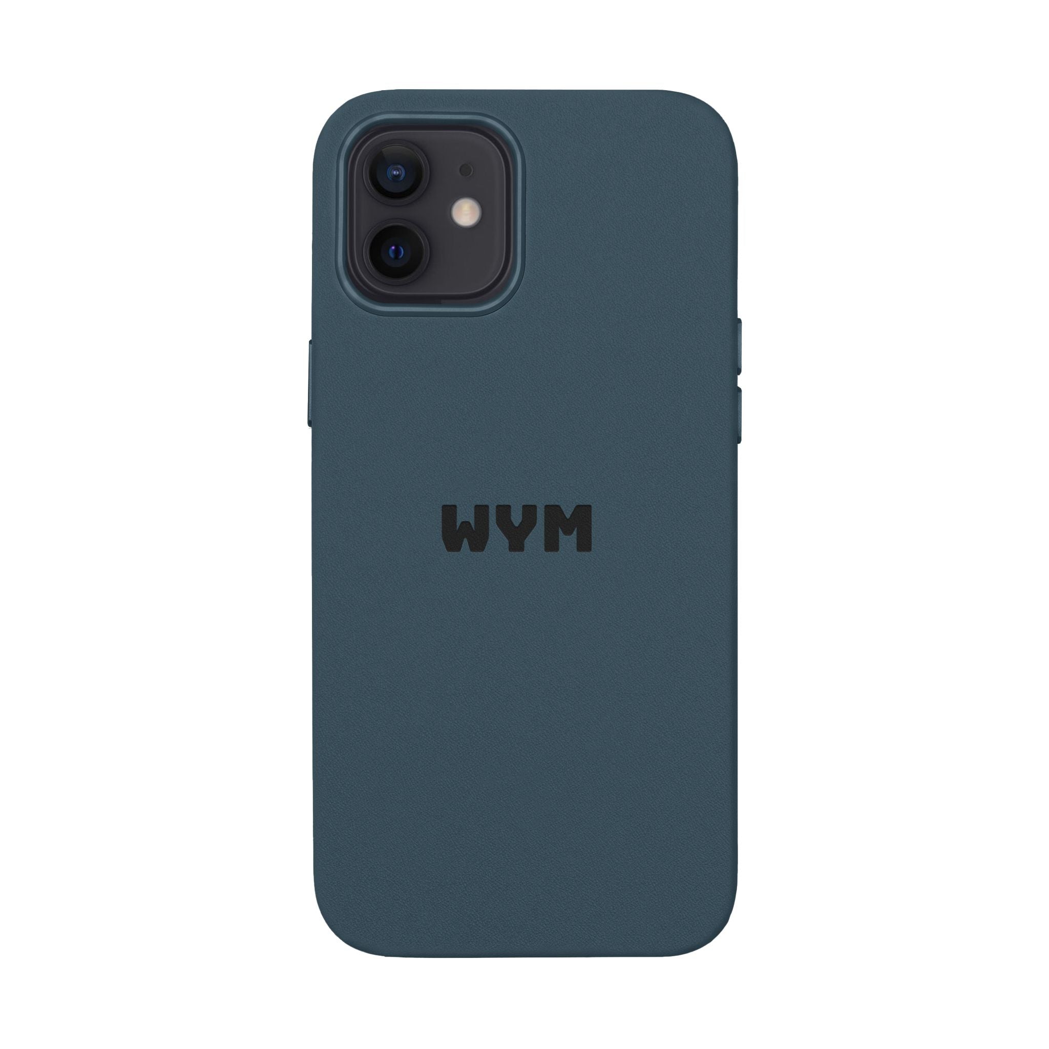 Engraved PU Leather Phone Case – Custom Monogrammed Black Cover