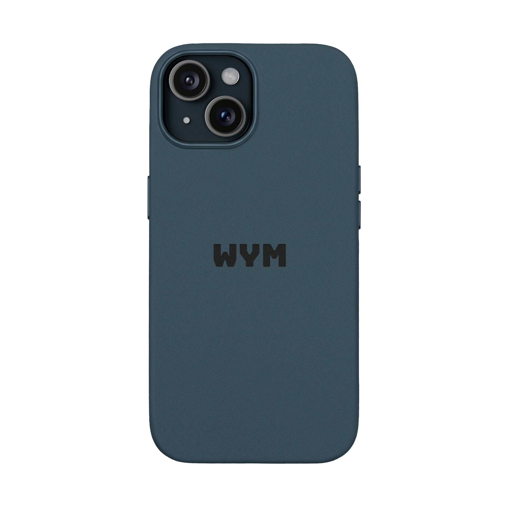 Engraved PU Leather Phone Case – Custom Monogrammed Black Cover
