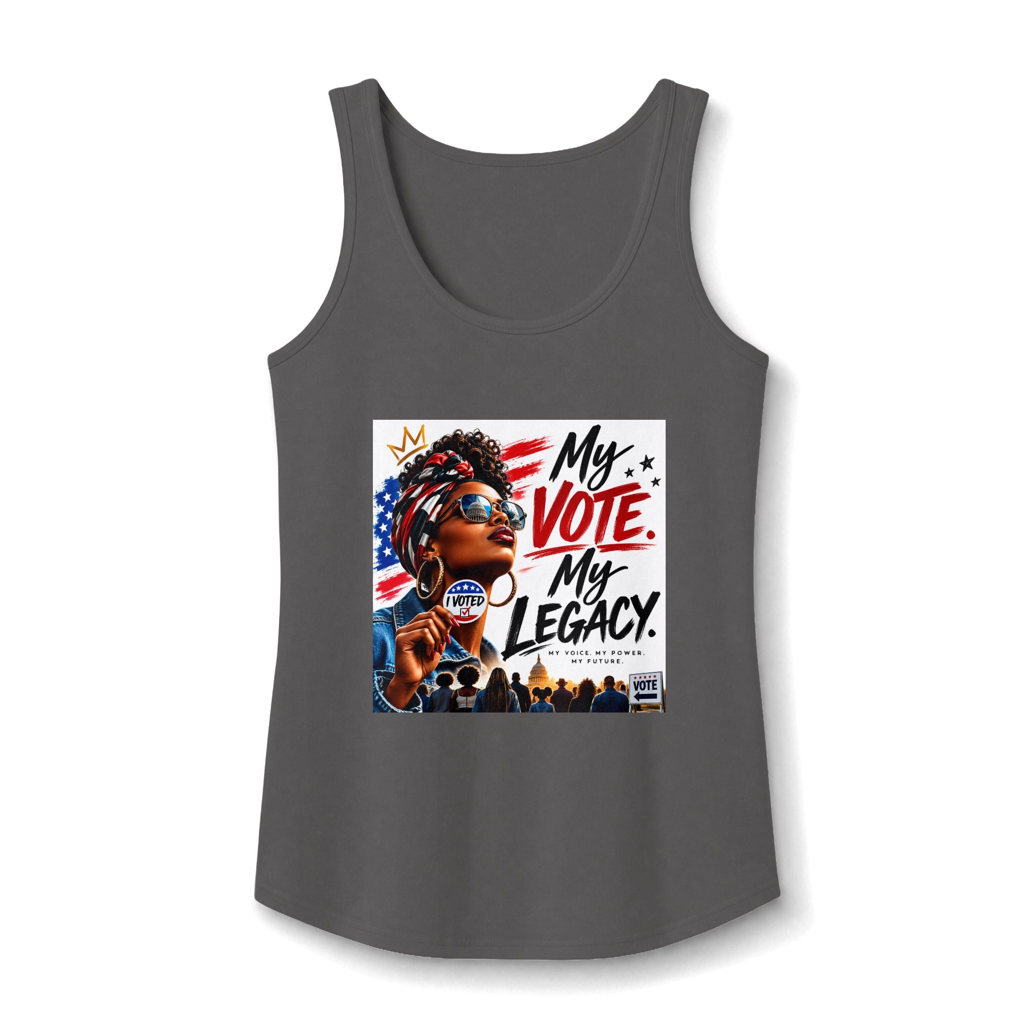 My Vote, My Legacy Tank Top — Patriotic Black Voter Empowerment Tee